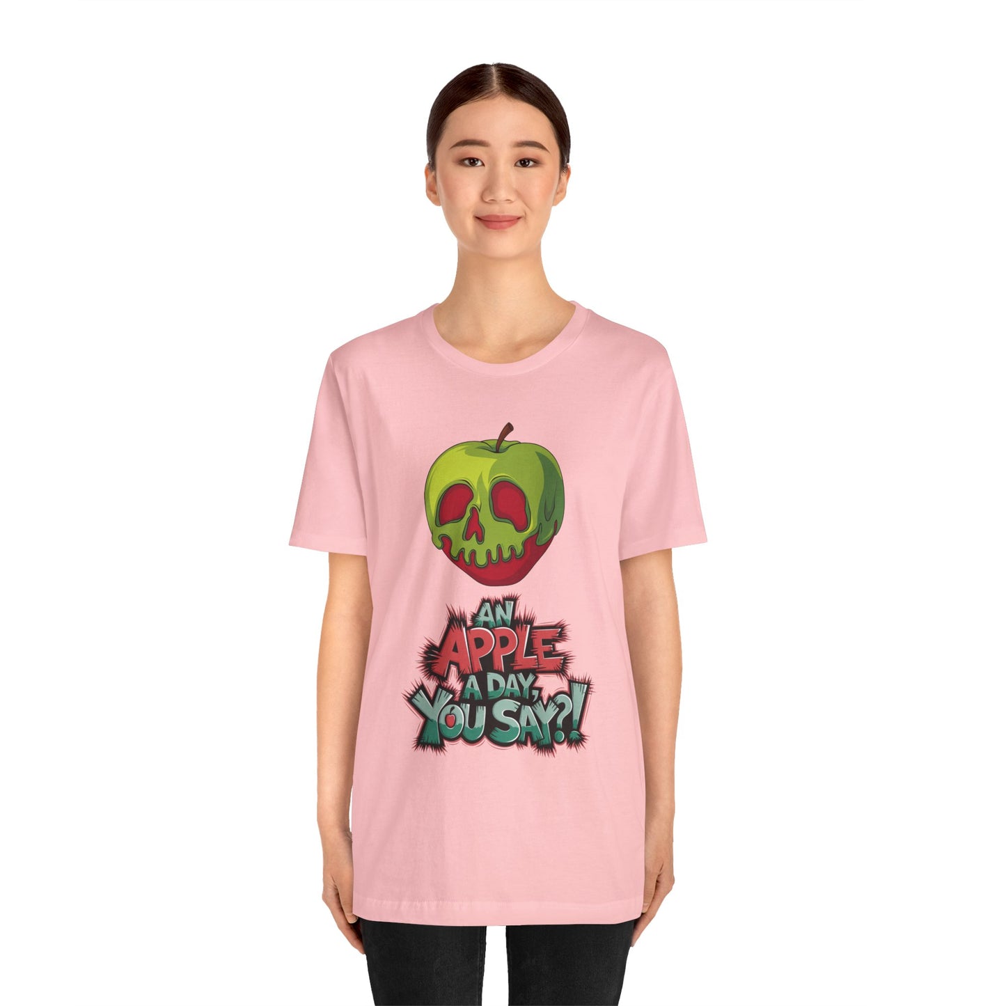 Funny Apple Skull Shirt – An Apple A Day You Say? – Grunge Fruit Tee – Y2K Nostalgia T‑Shirt – Gift for Fruit Lovers