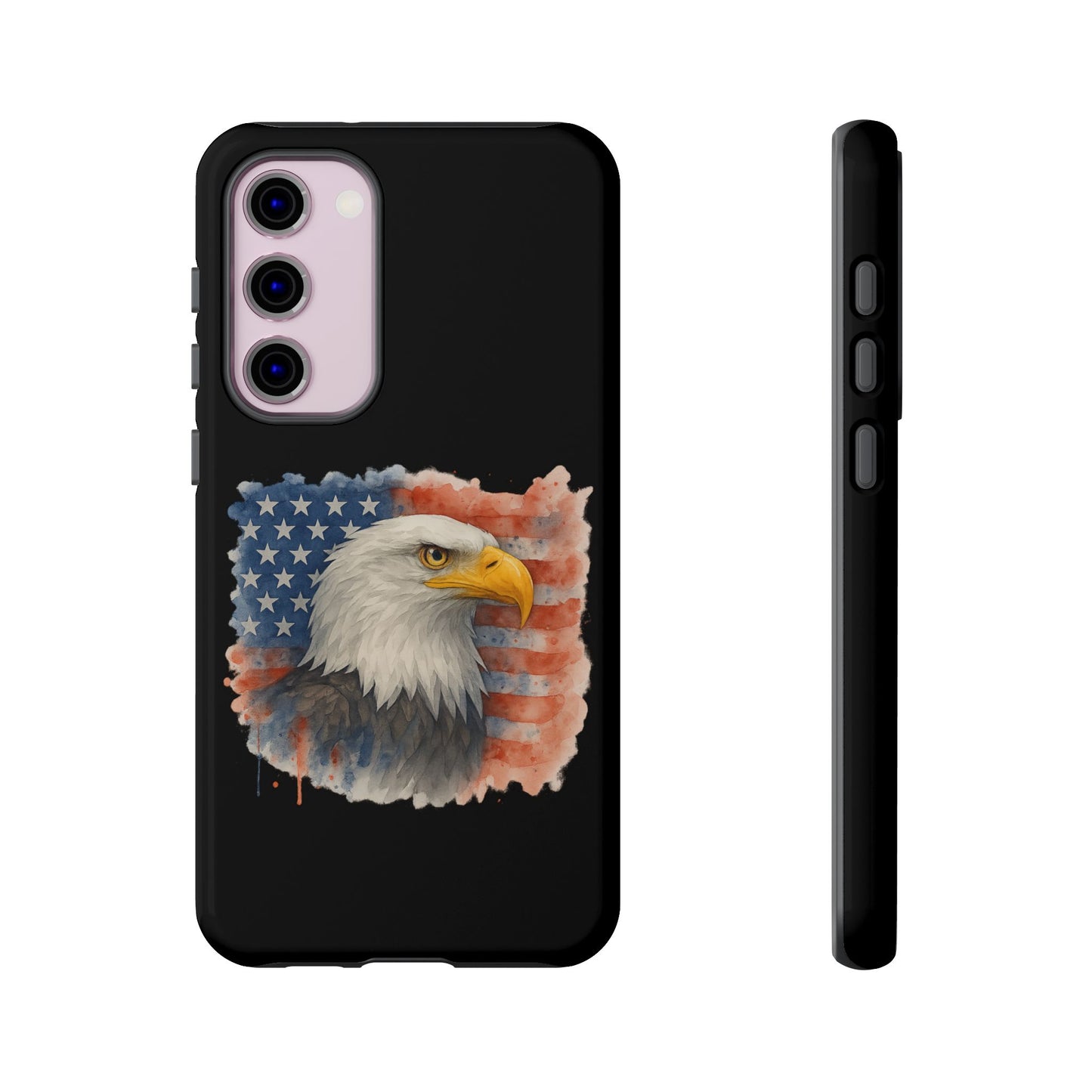 Eagle Flag Phone Case for Samsung Phone - Patriotic Tough Case for Freedom Lovers 4th of July Case Memorial Day Veteran's Day