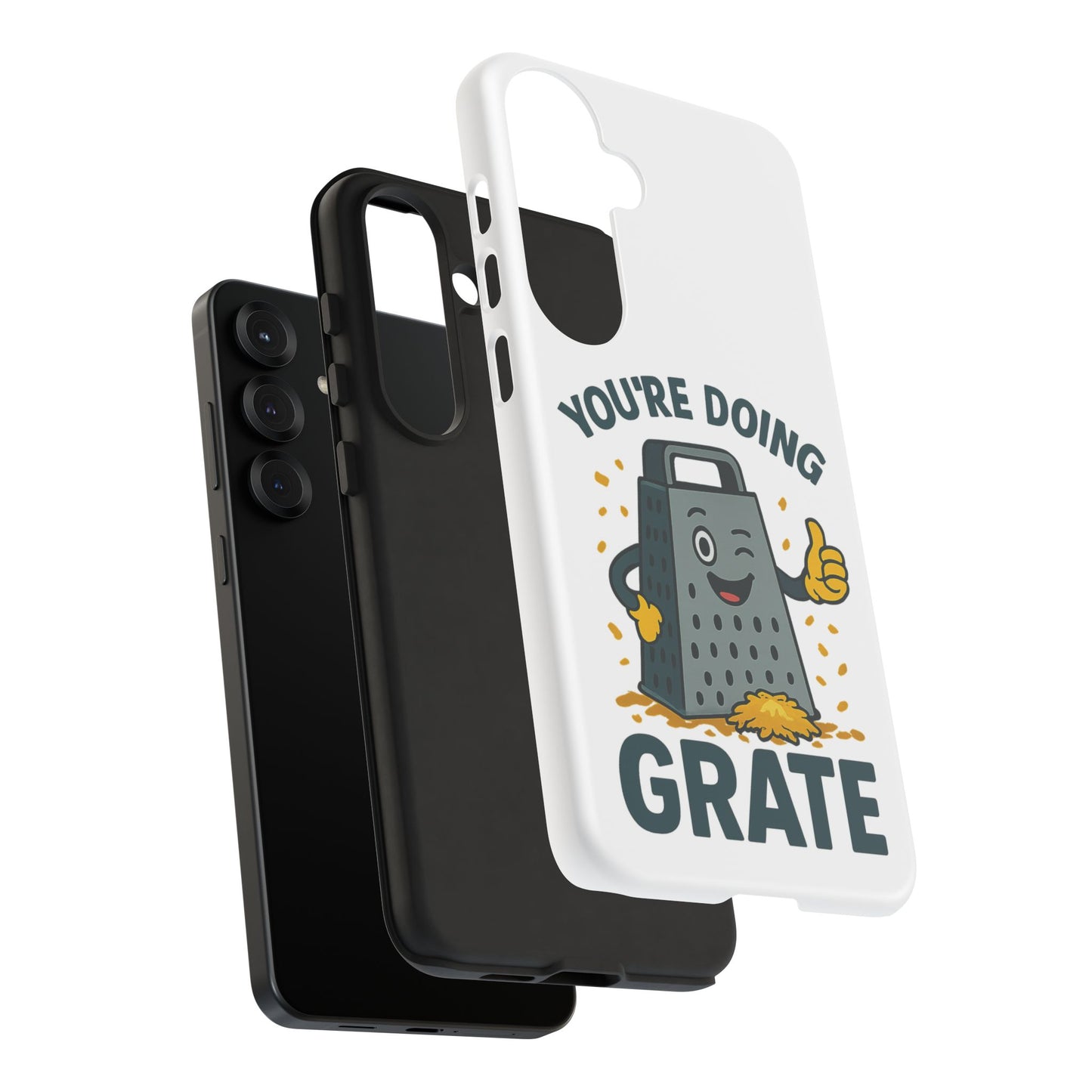 Samsung Tough Case - 'You're Doing Grate' Cheese Grater Design Phone Case for Chefs Foodie Accessory