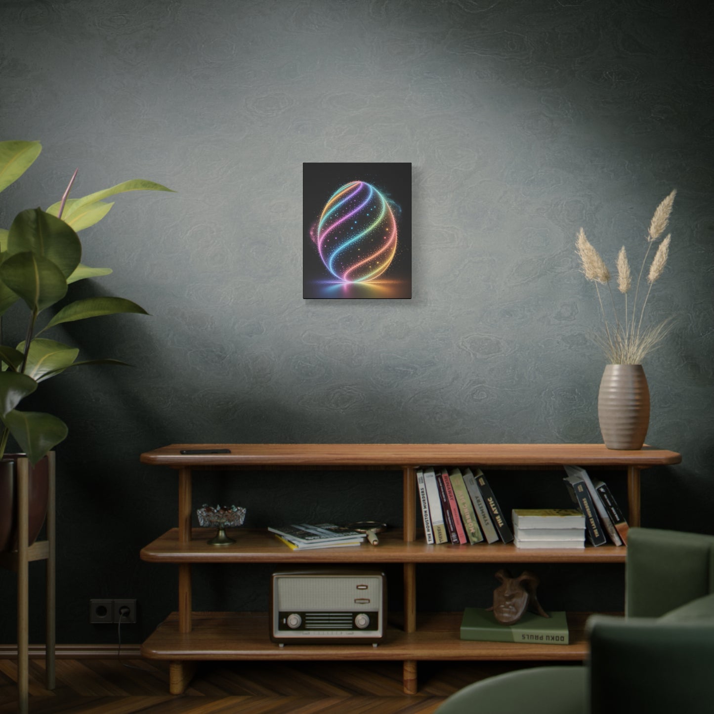 Colorful Swirl Canvas Art Easter Egg Art Easter Canvas Easter Decor