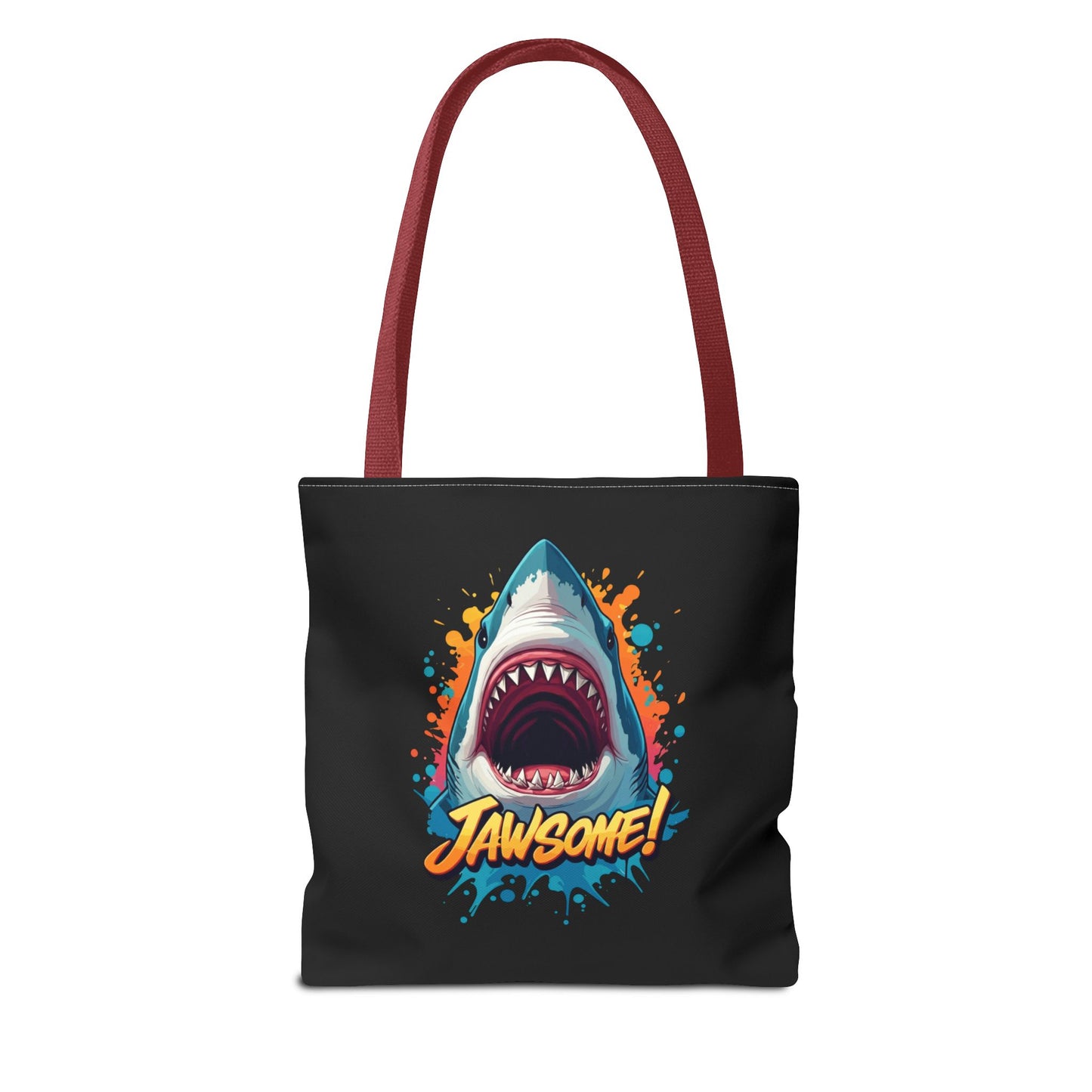 Shark Tote Bag – JAWSOME Funny Ocean Lover Bag – Durable Reusable Grocery, Beach, or Everyday Tote – Gift for Shark Fans & Sea Lovers