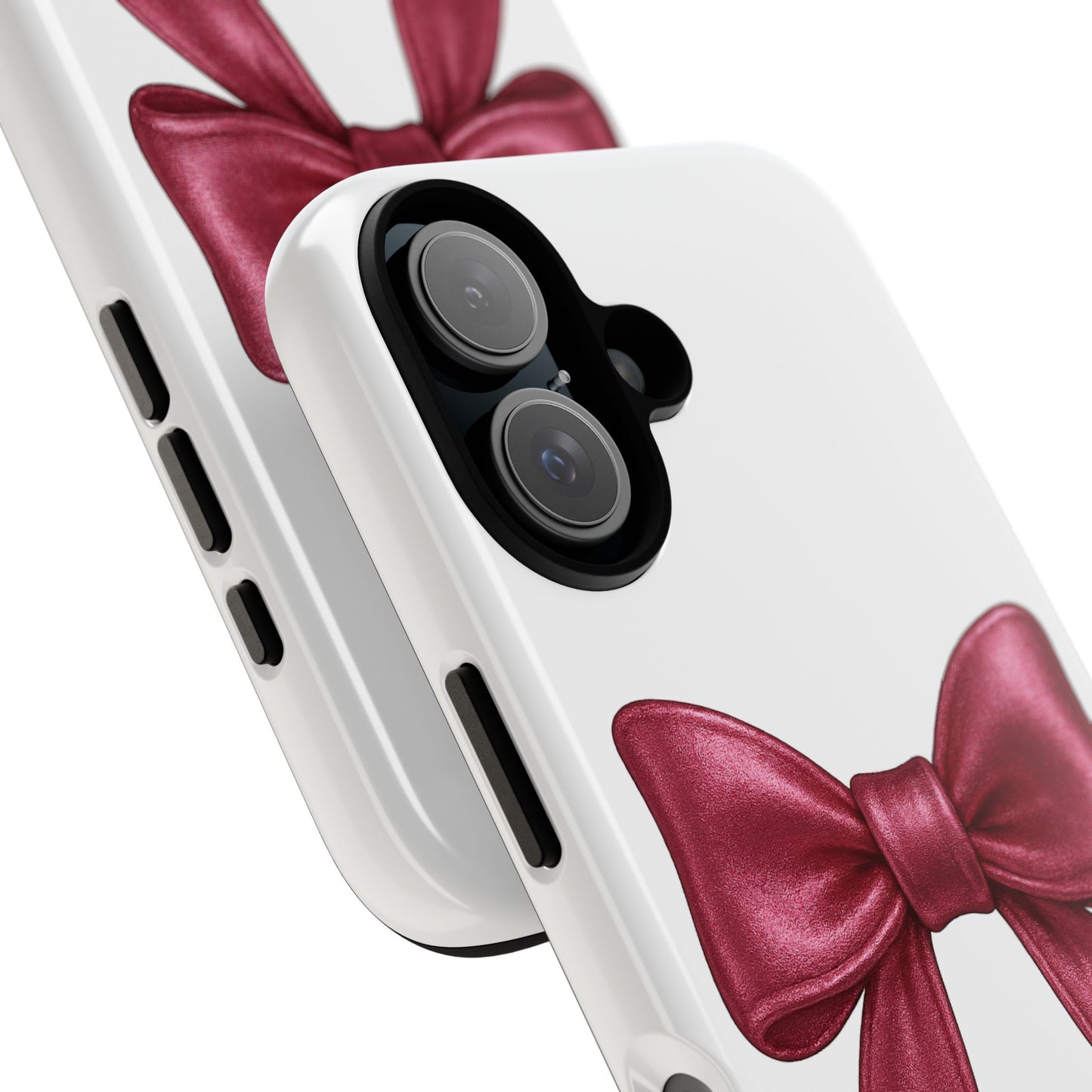 Pink Bow iPhone Case – Cute Girly Phone Cover – Glossy Ribbon Coquette Case – Soft Girl Aesthetic Accessory – Gift for Her iPhone