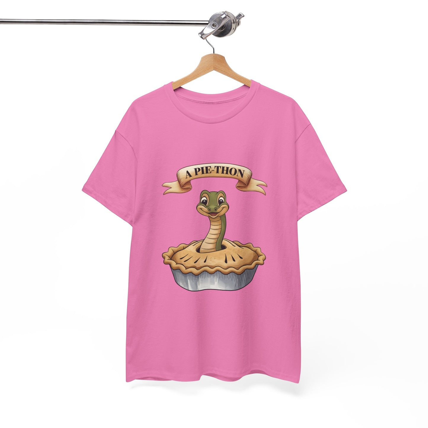 A Pie-Thon Funny Snake Pun Shirt – Cute Animal Joke T-Shirt – Quirky Graphic Tee for Pun Lovers, Reptile Fans, and Unique Gift Ideas