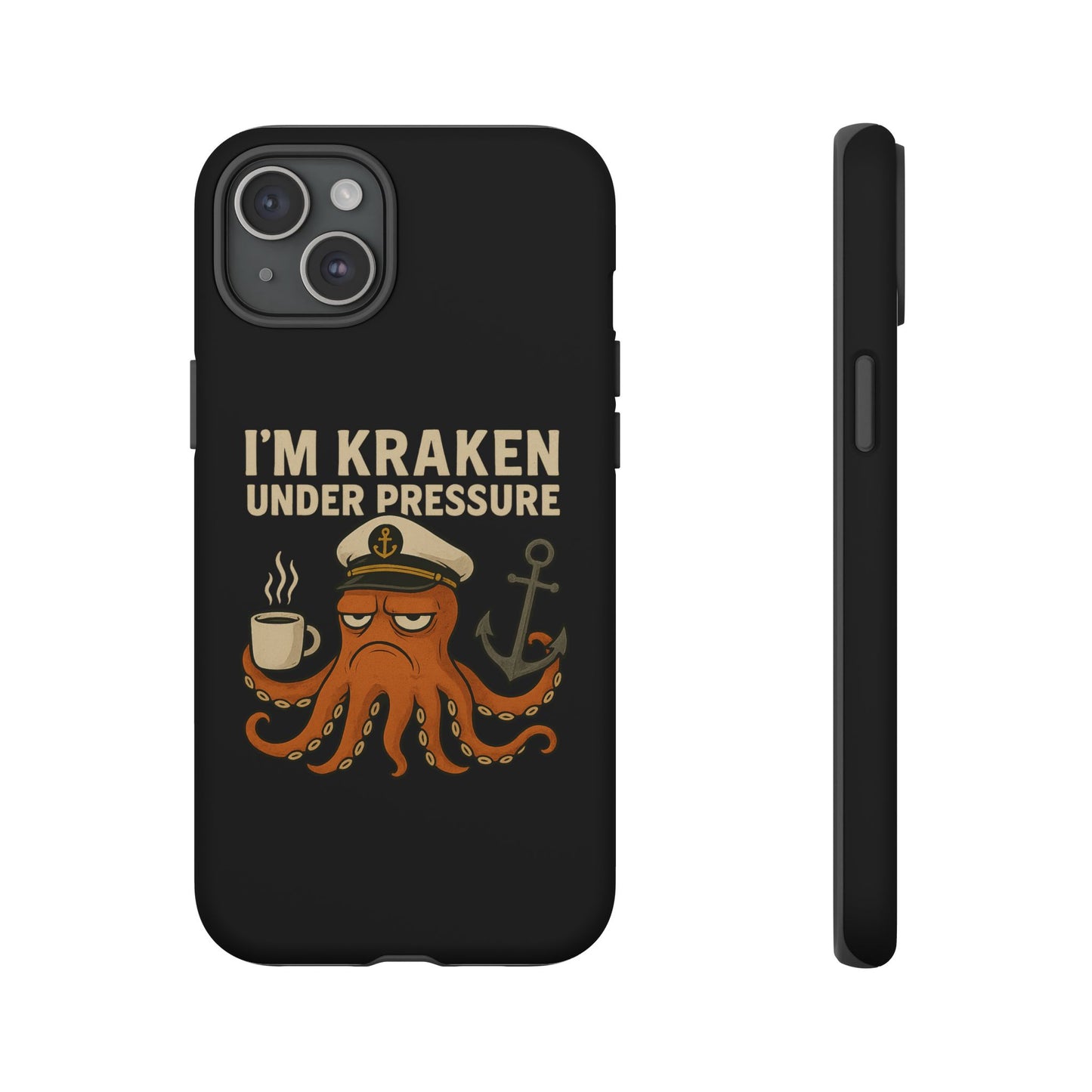 iPhone Case Stressed Octopus 'I'm Kraken Under Pressure' Nautical Phone Case Beach iPhone Case Ocean Themed Case
