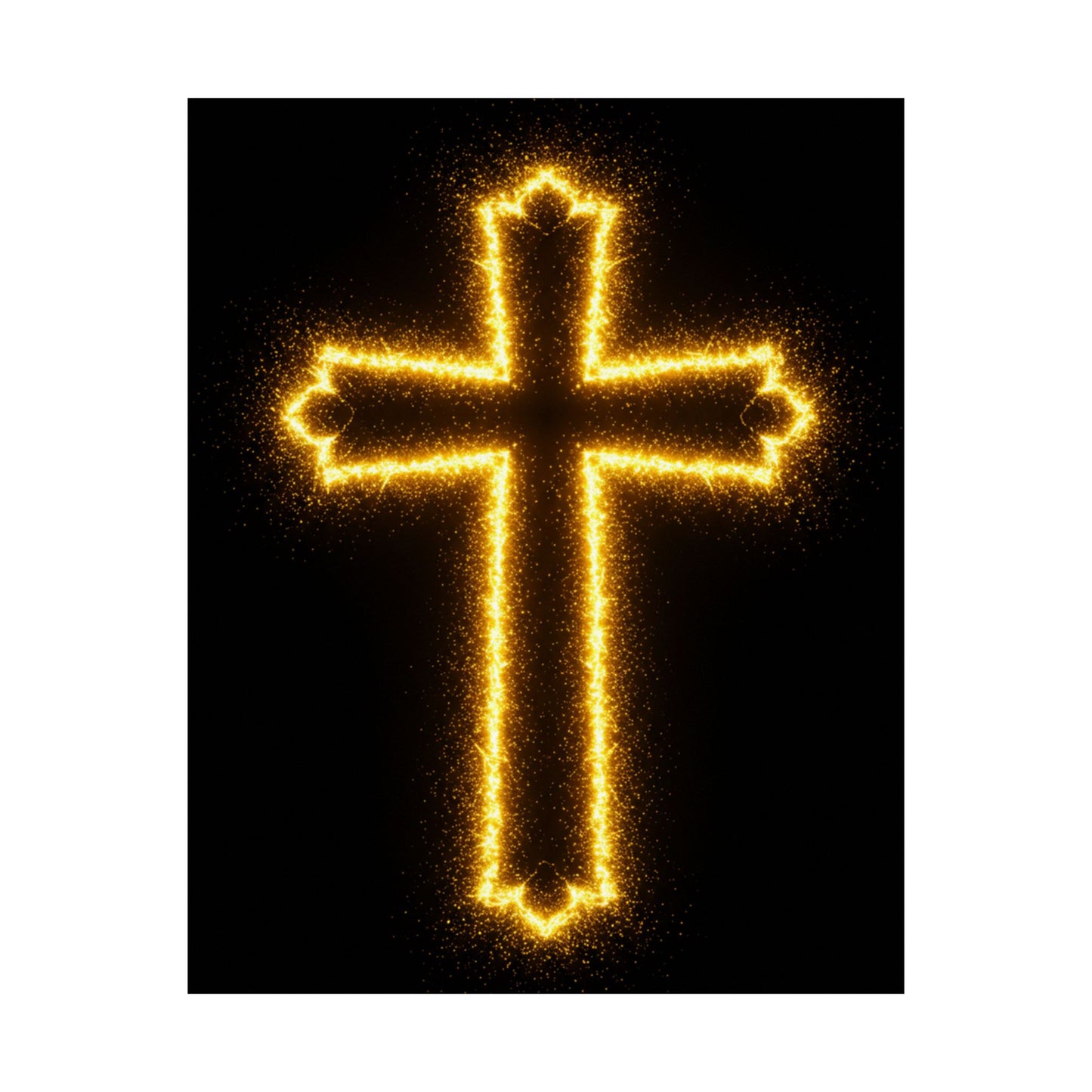 Vertical Poster - Glowing Cross Design