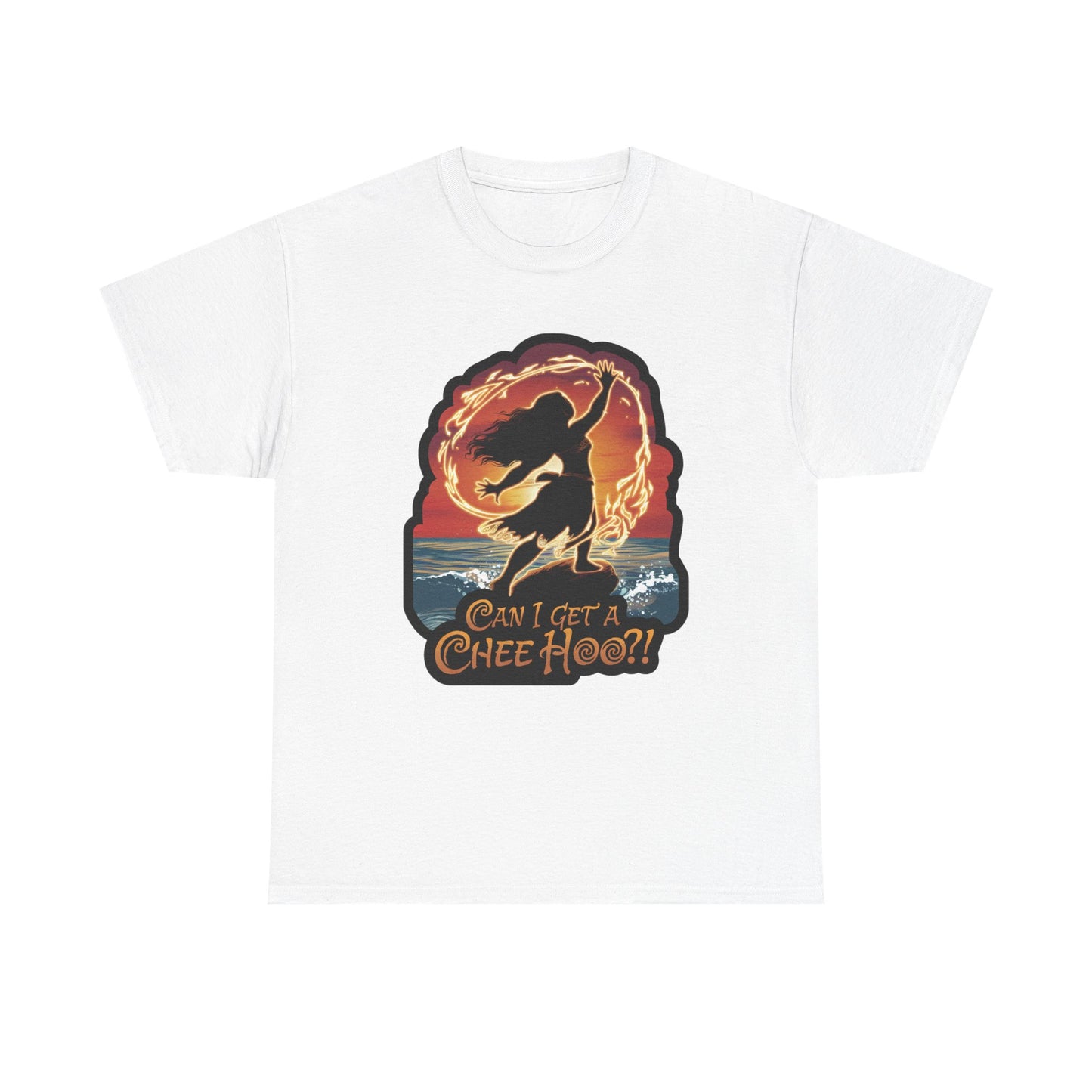 Can I Get a Chee Hoo Shirt – Hawaiian Island Vibes Tee – Hula Dancer Sunset Graphic T-Shirt – Polynesian Luau Party Unisex Top