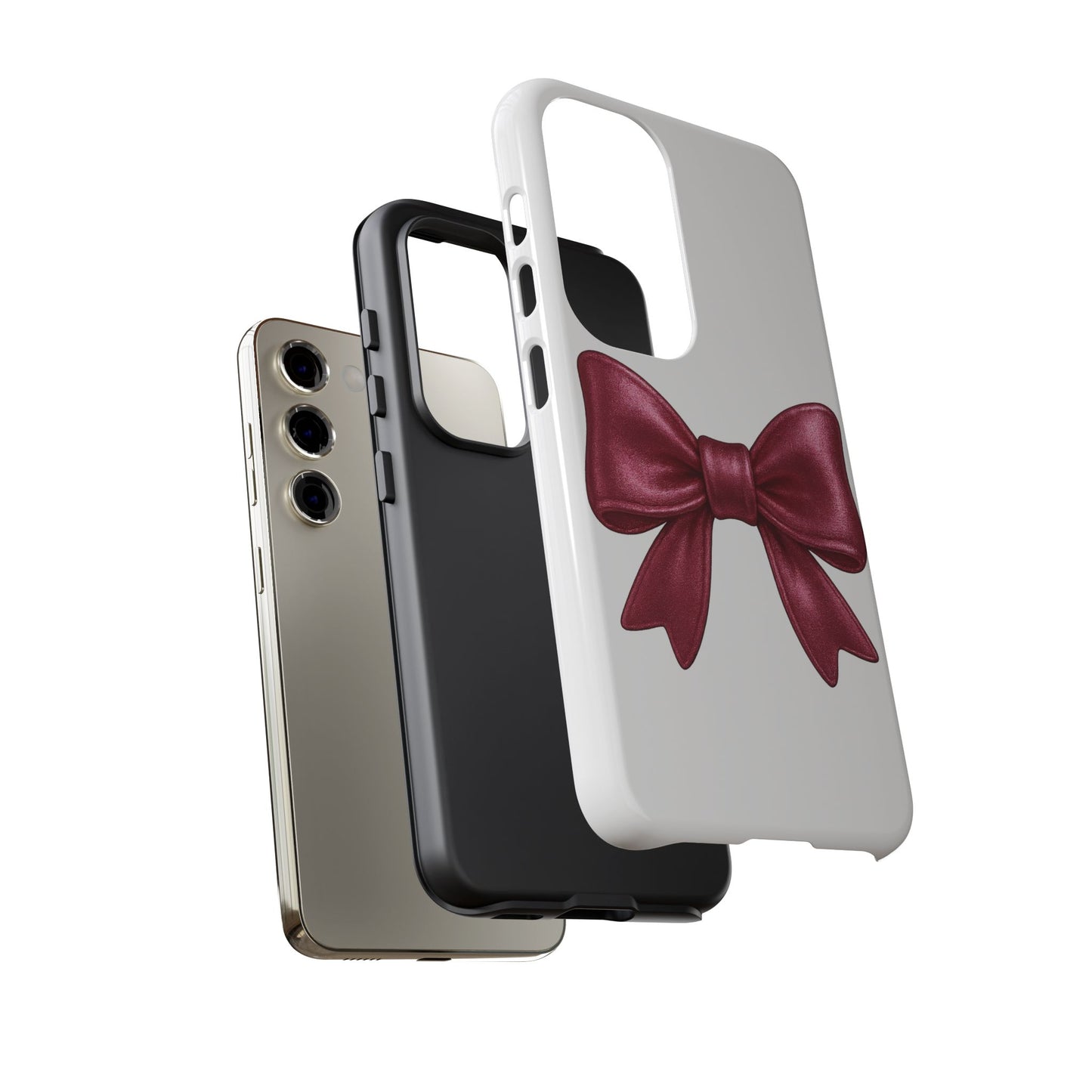 Pink Bow Samsung Case – Cute Girly Phone Cover – Glossy Ribbon Case for Samsung Galaxy – Aesthetic Phone Accessory – Gift for Her
