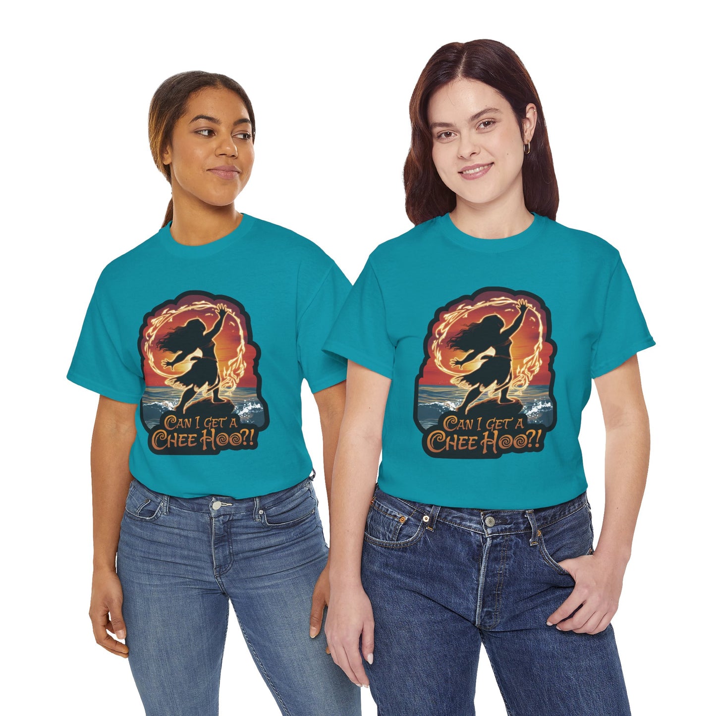 Can I Get a Chee Hoo Shirt – Hawaiian Island Vibes Tee – Hula Dancer Sunset Graphic T-Shirt – Polynesian Luau Party Unisex Top
