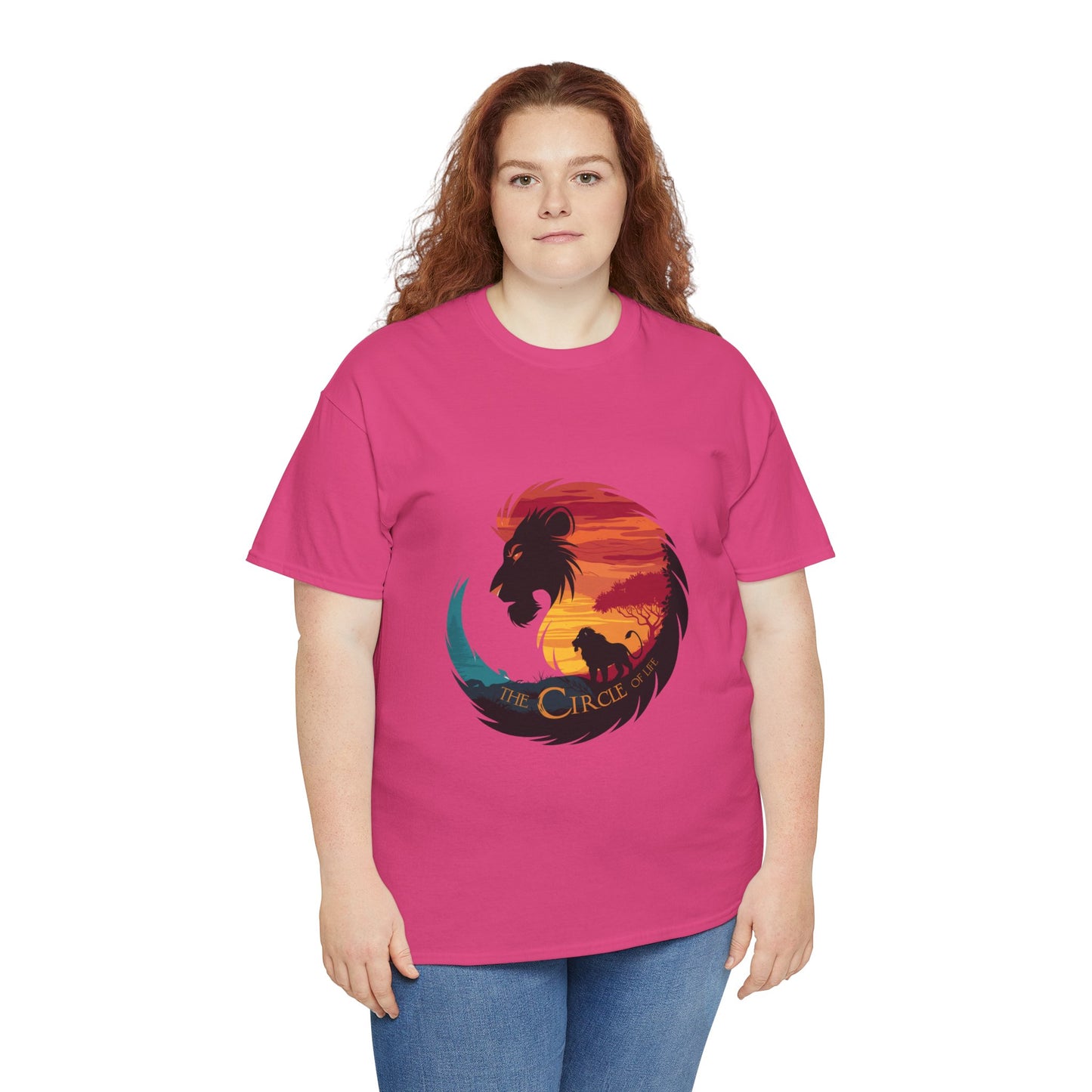 The Circle of Life Lion Shirt – Sunset Safari Wildlife Graphic Tee – Inspirational Nature T-Shirt for Animal Lovers & Adventure Fans
