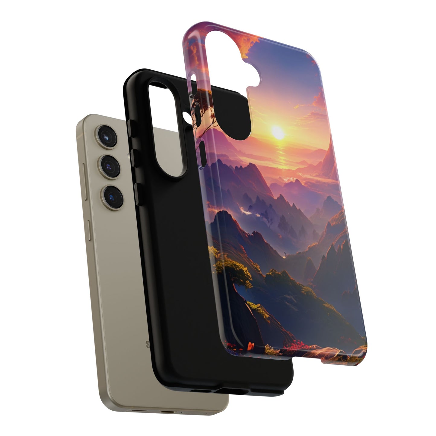 Samsung Tough Case Sunset Landscape Illustration