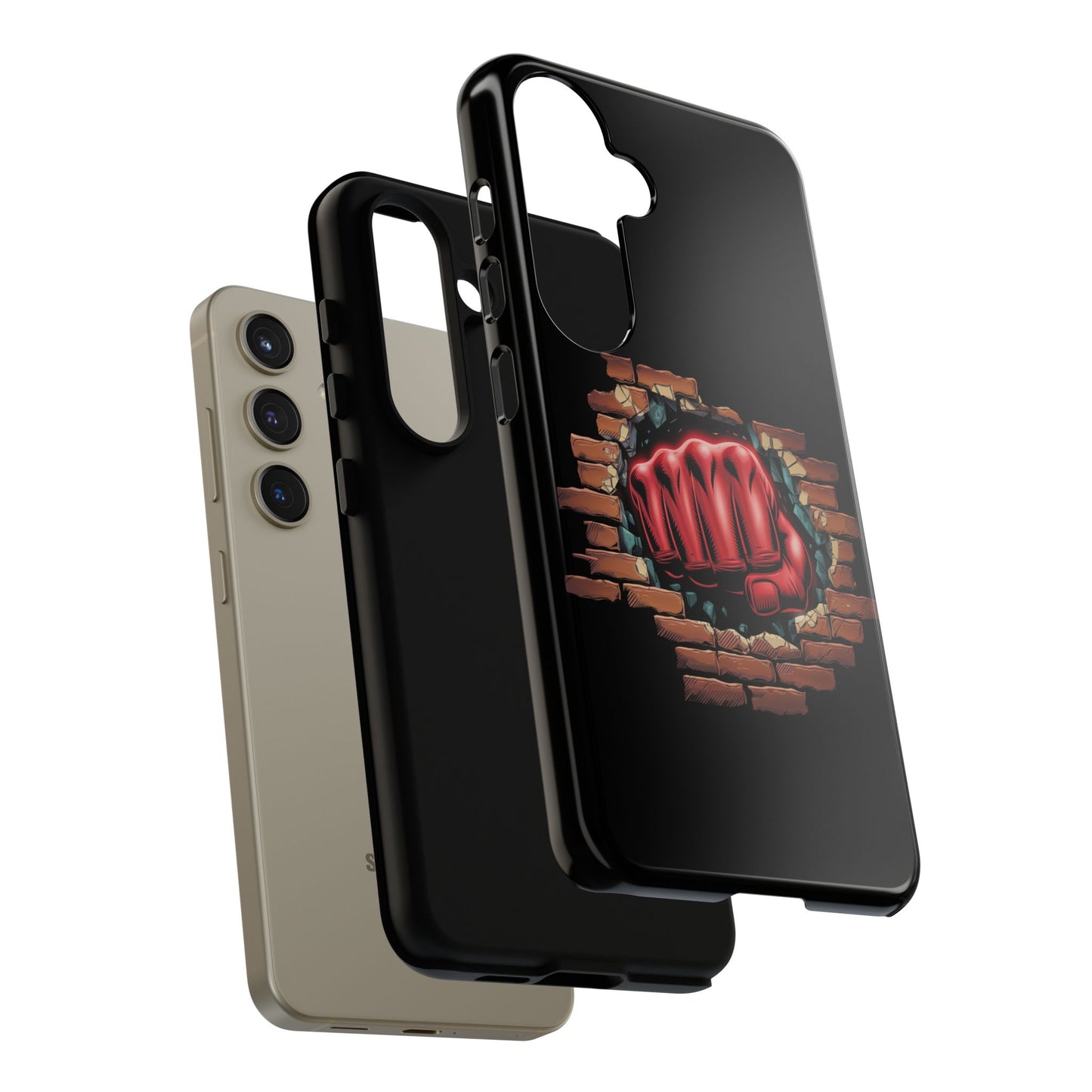 Samsung Galaxy Tough Case - Red Fist Smashing Design