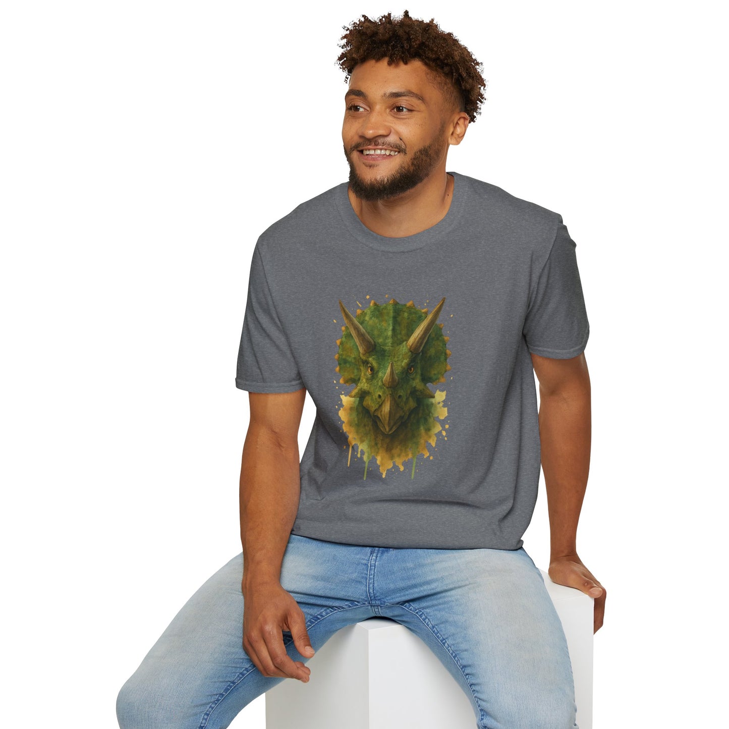 Watercolor Triceratops Dinosaur Shirt | Prehistoric Dino Tee for Women Men and Kids | Unique Gift, Nature Lover T-Shirt
