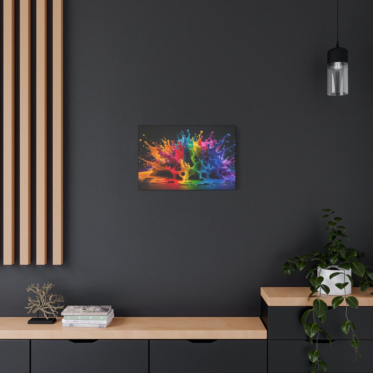 Chromatic Burst - Vibrant Abstract Canvas Art