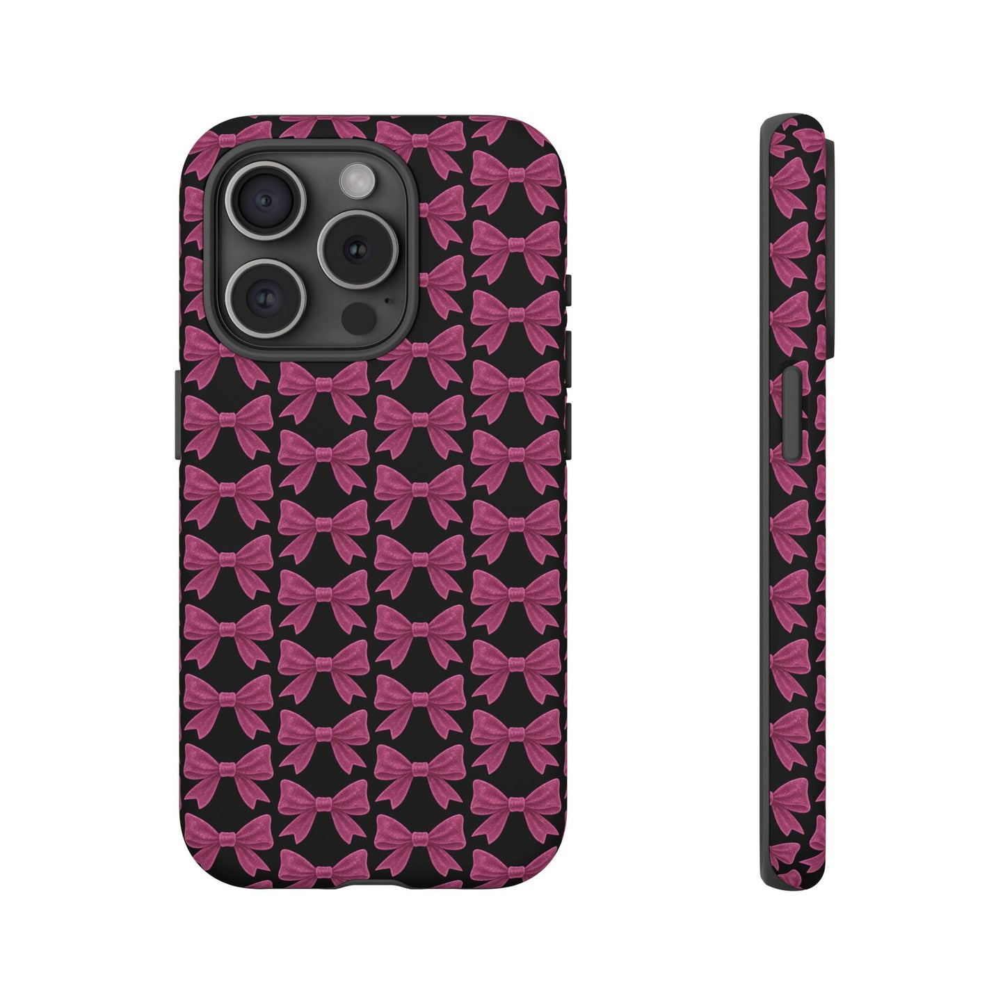 Pink Bow iPhone Case Coquette Aesthetic Phone Cover Glossy Y2K Girly Case Soft Girl Tech Accessory Cute iPhone Gift for Her