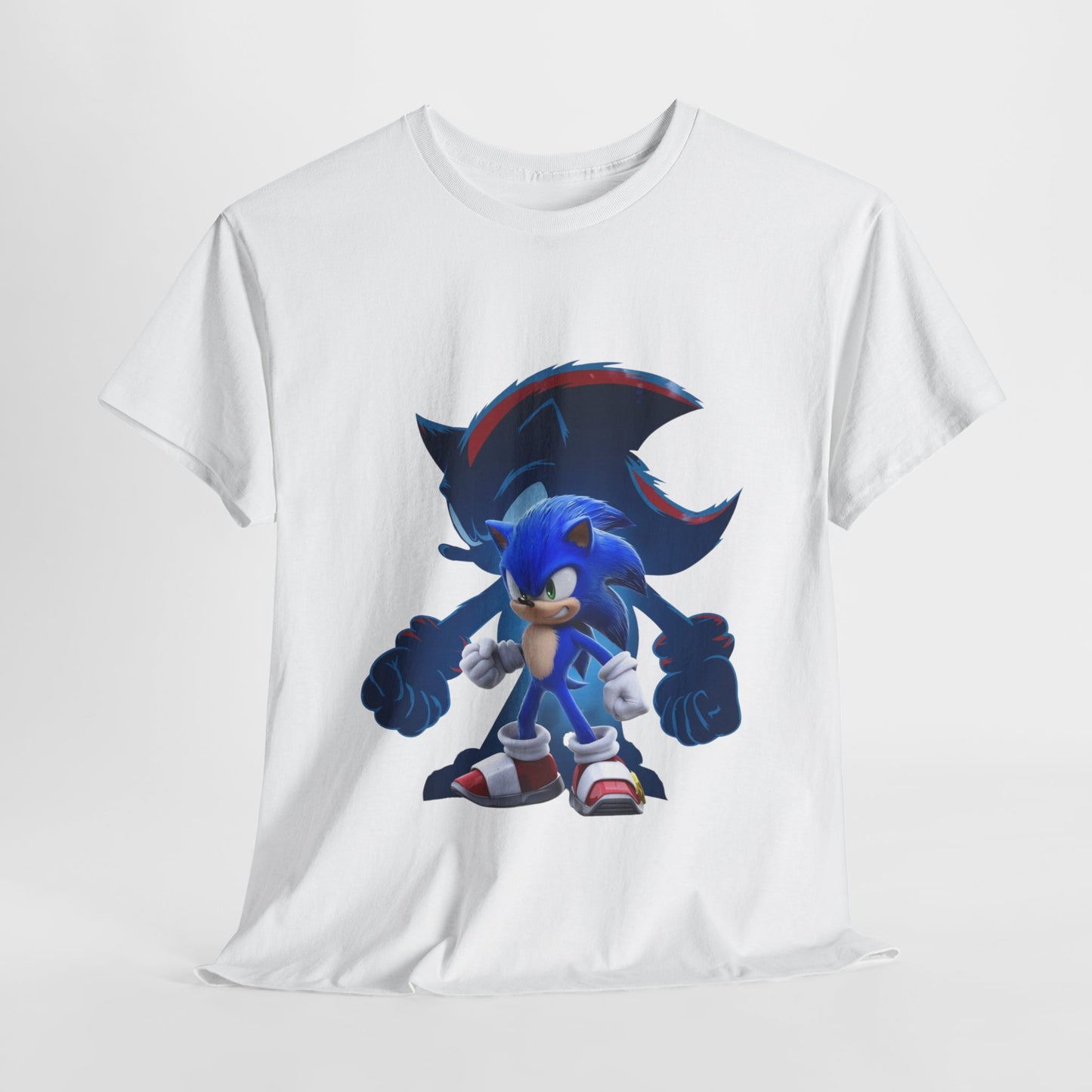 Blue Speed Hero Graphic Tee | Retro Gaming Legend T-Shirt | Fan Inspired Gamer Apparel | Cool Vintage Style Unisex Shirt for Adults & Teens