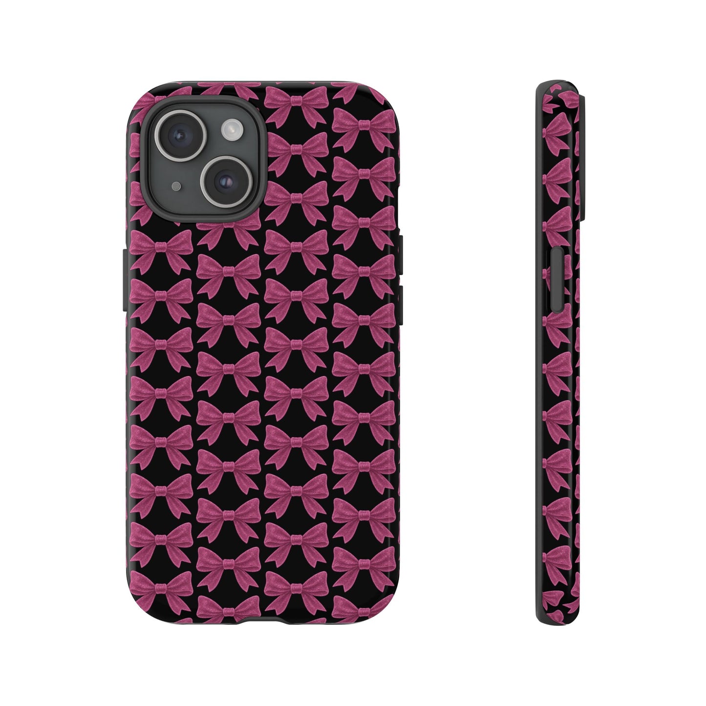 Pink Bow iPhone Case Coquette Aesthetic Phone Cover Glossy Y2K Girly Case Soft Girl Tech Accessory Cute iPhone Gift for Her