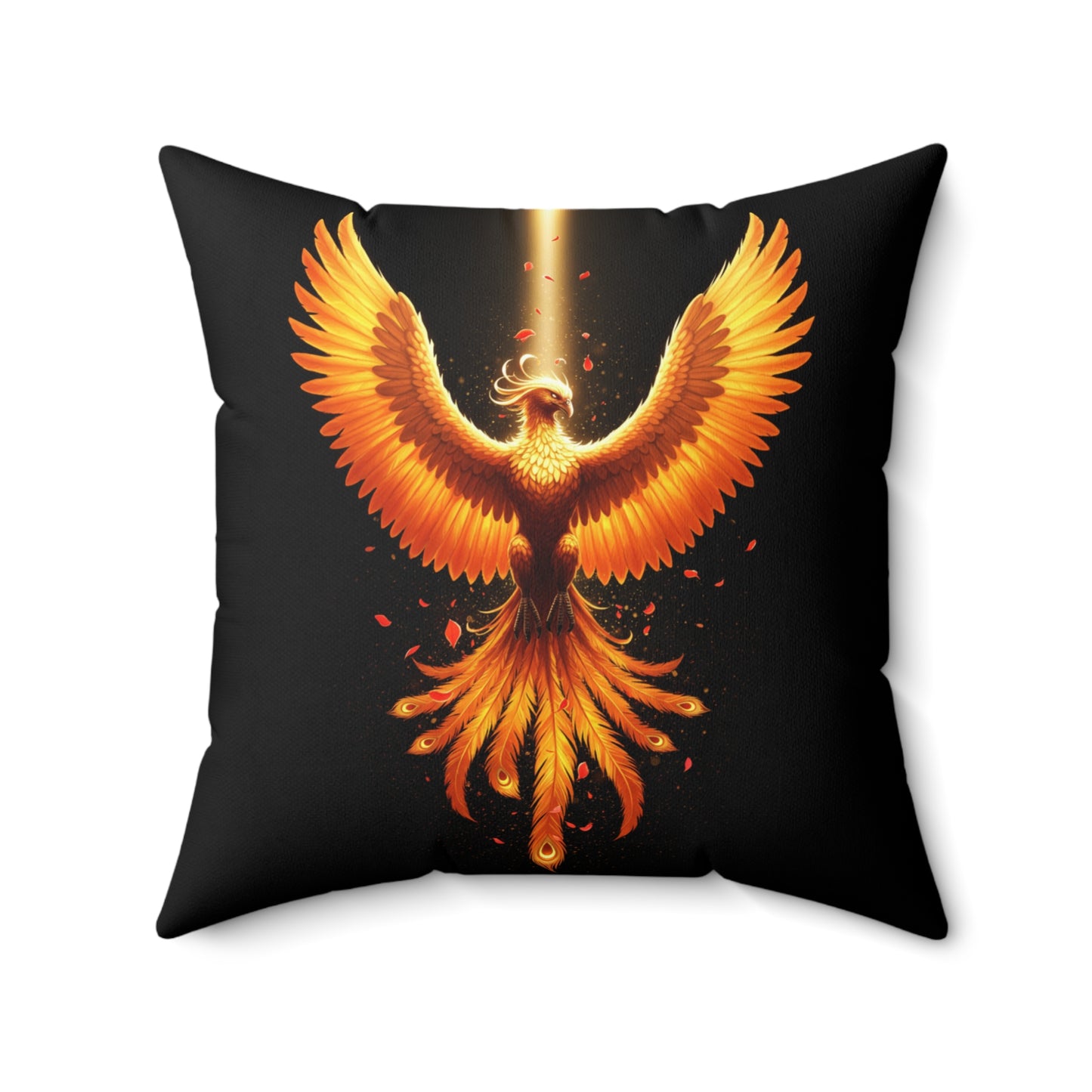 Phoenix Square Pillow Mythical Pillow Legendary Decor Modern Home Decor Throw Pillow