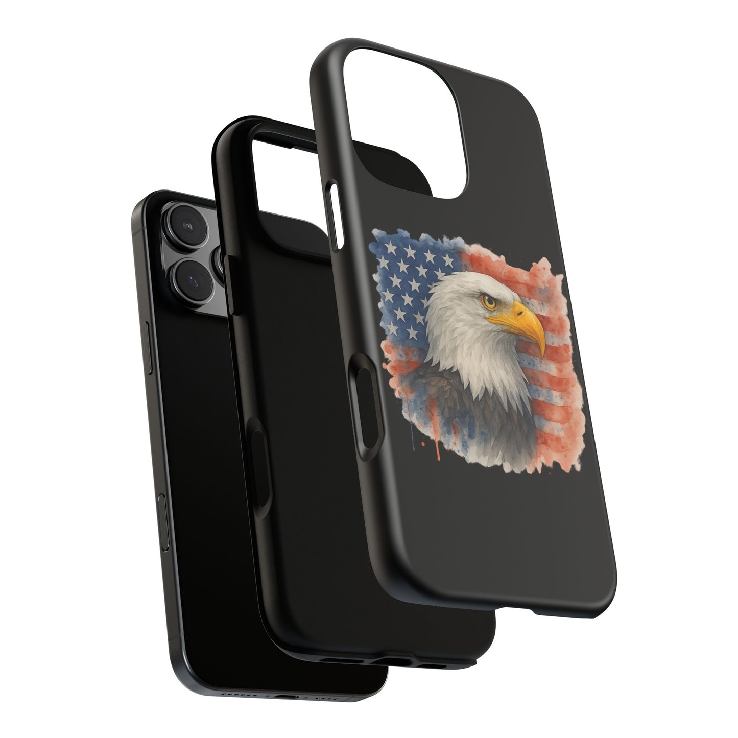Patriotic Eagle Phone Case for iPhone - Tough Cases with American Flag Design 4th of July Case Memorial Day Veteran's Day