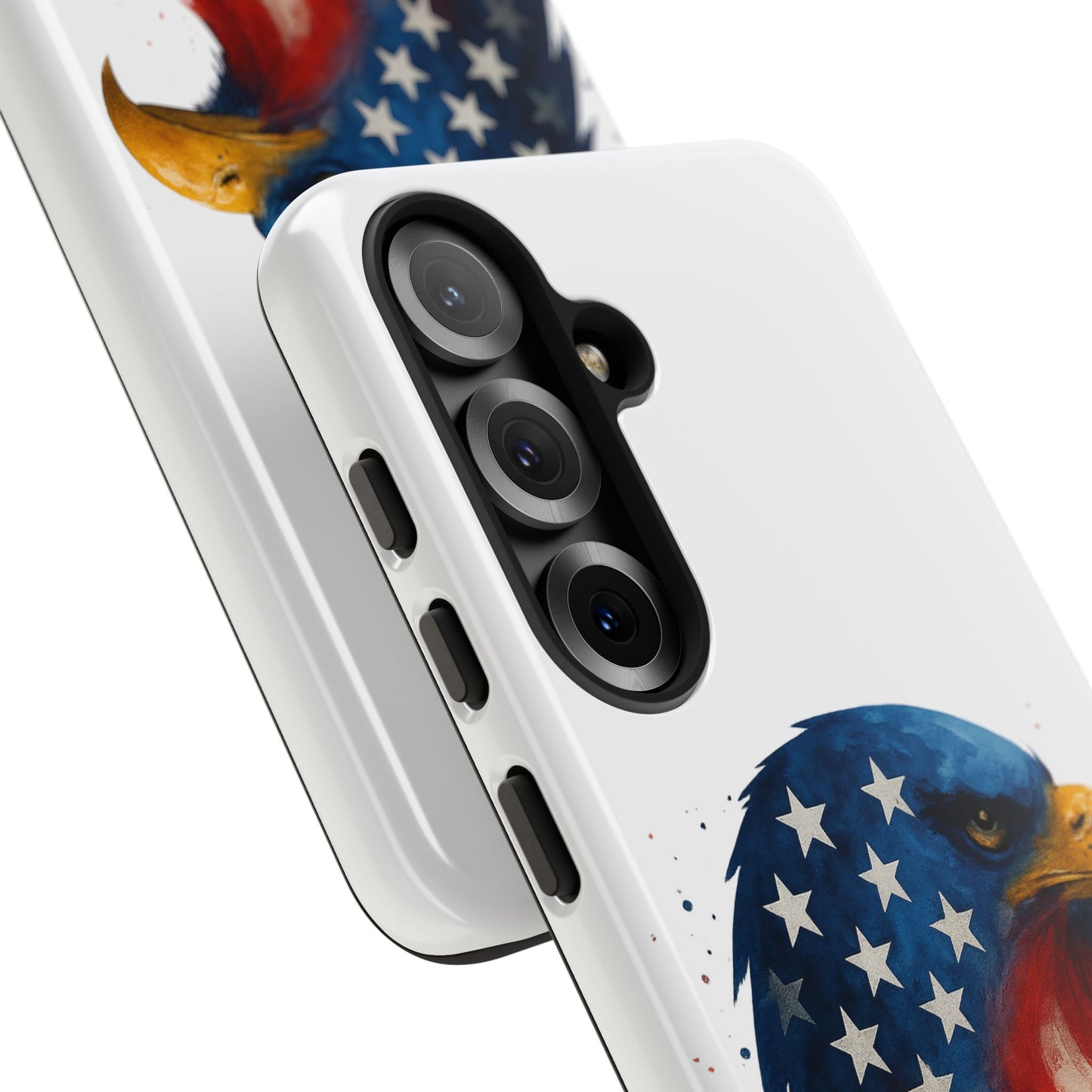 Patriotic Eagle Samsung Case - USA Flag Rugged Tough Cover, Dual-Layer Protection, Veteran and 4th of July Gift Galaxy Series