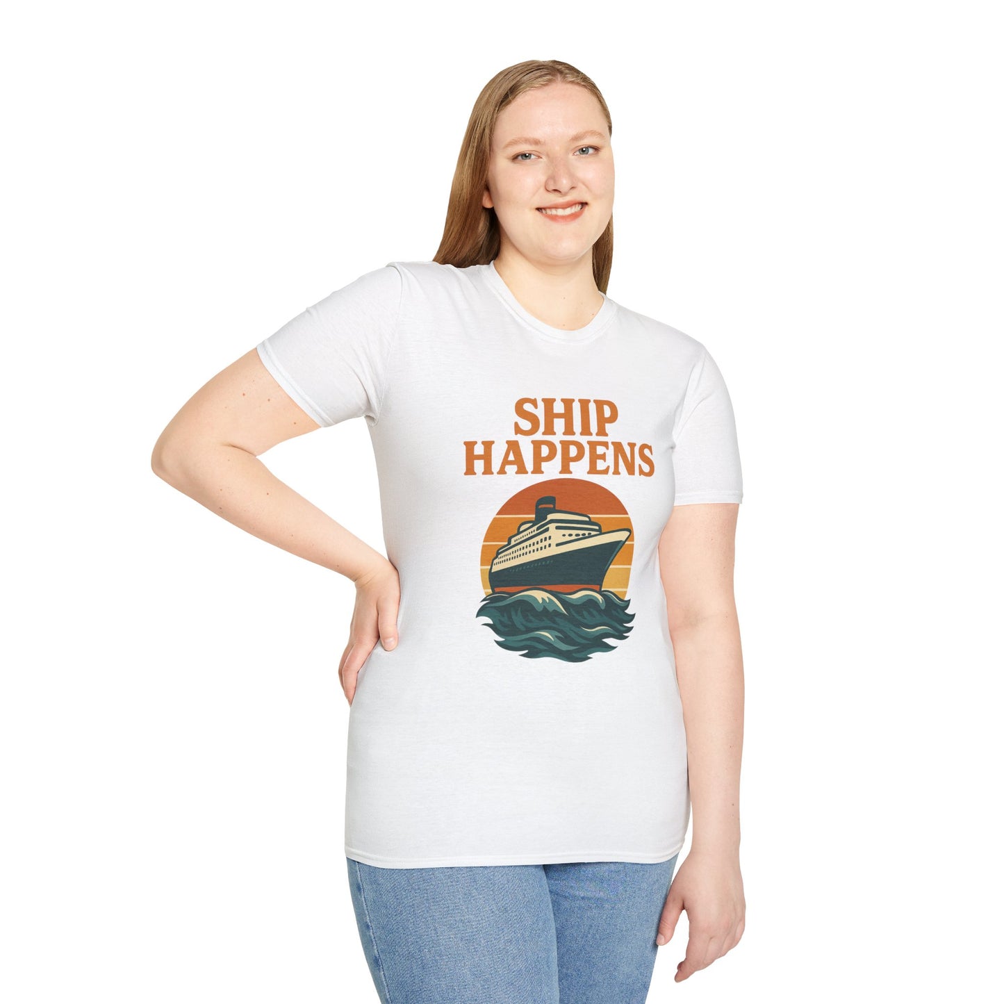 Ship Happens Tee • Funny Nautical Pun Shirt • Comfort Colors Unisex Cruise Vacation Tee • Ocean Humor • Gift for Sailors & Beach Lovers