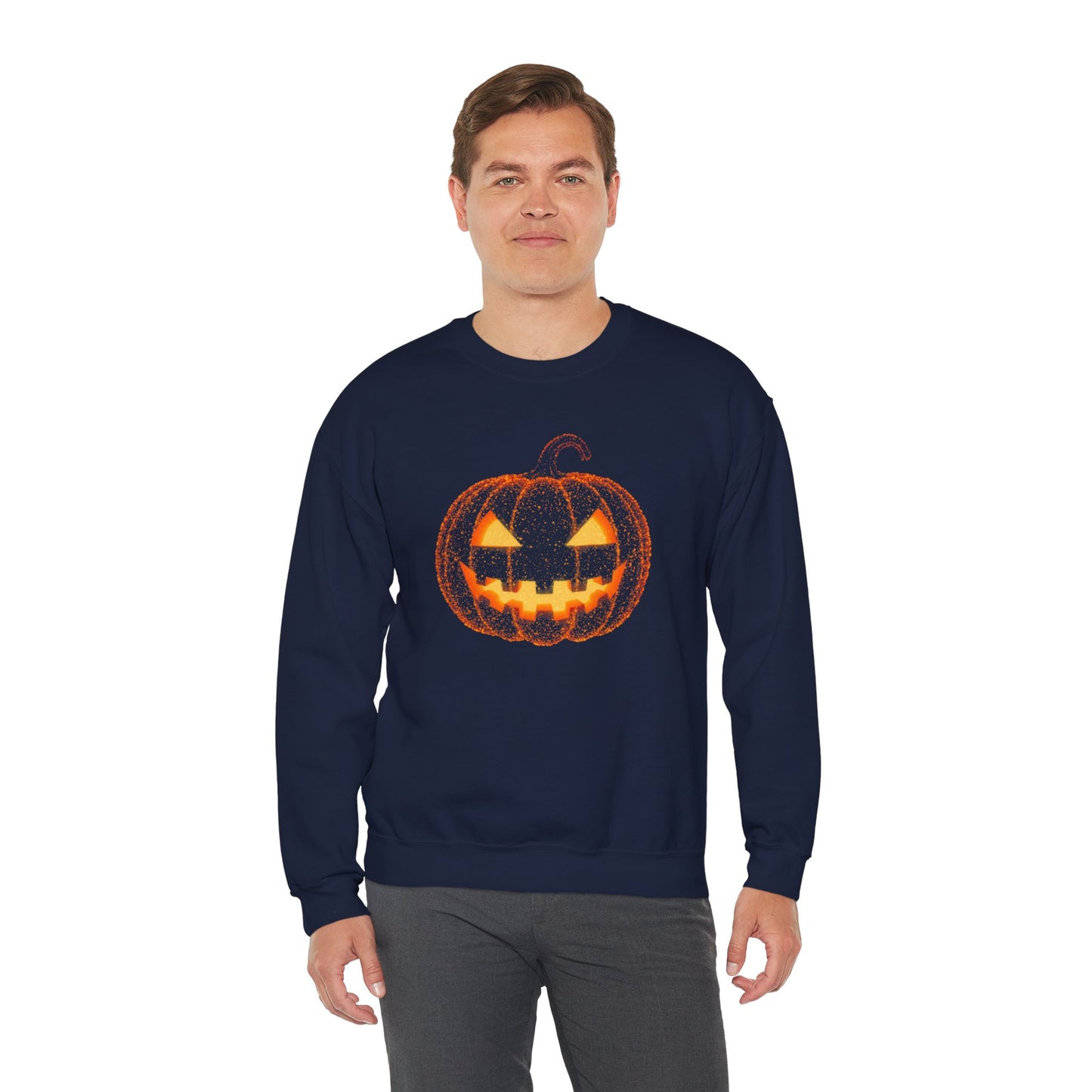 Jack O'Lantern Pumpkin Sweatshirt • Halloween Crewneck Sweater • Spooky Season Fall Top • Cozy Autumn Pumpkin Patch Graphic Shirt