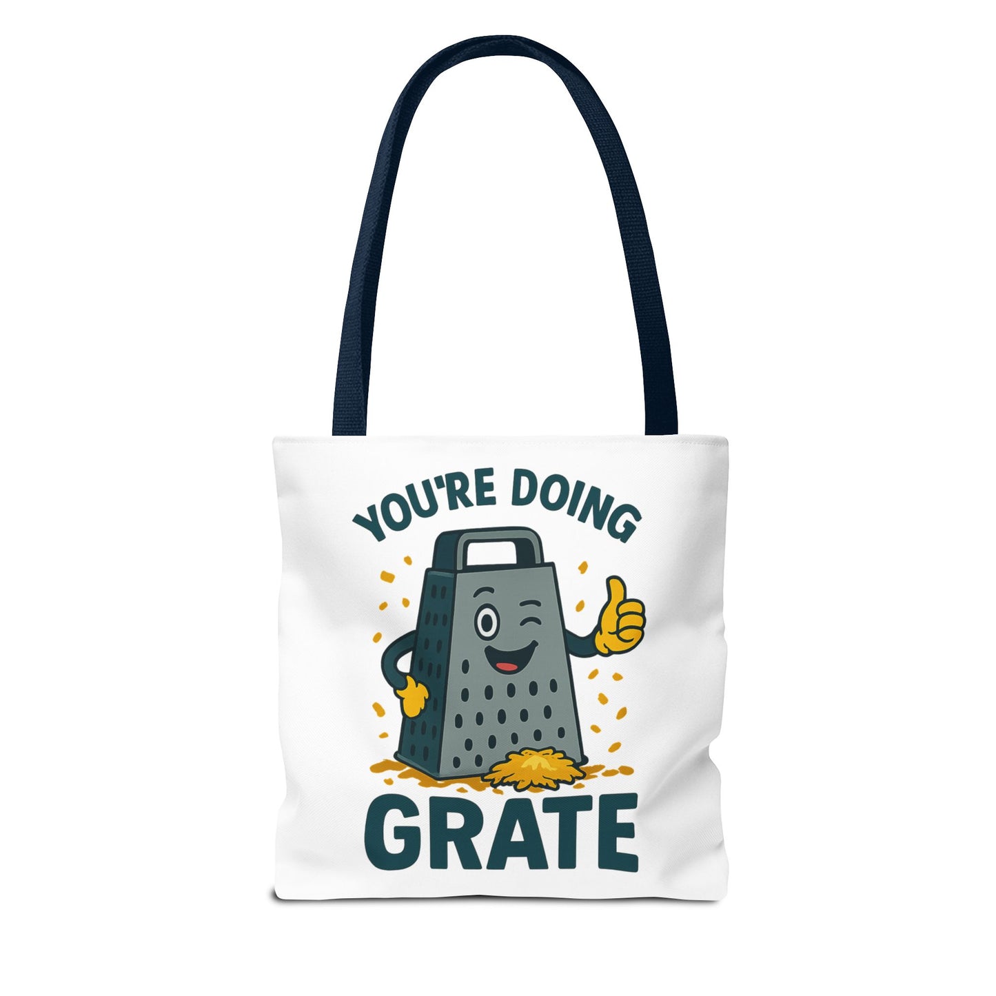 Funny Cheese Pun Tote Bag – “You’re Doing Grate” Grocery Bag | Cute Gift for Coworkers, Teachers, Food Lovers & Everyday Motivation