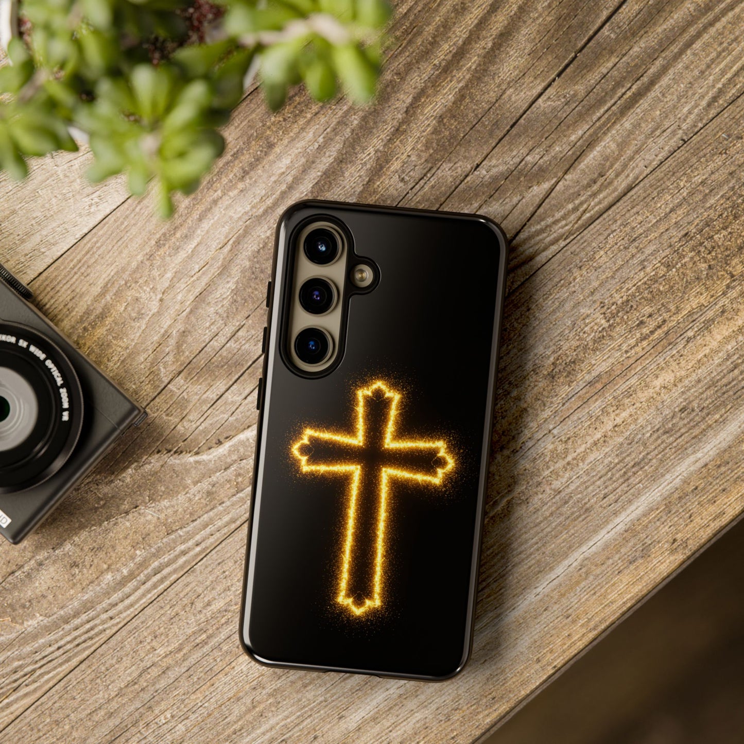 Glow-in-the-Dark Cross Samsung Phone Case - Tough Samsung Cases for Faithful Protection