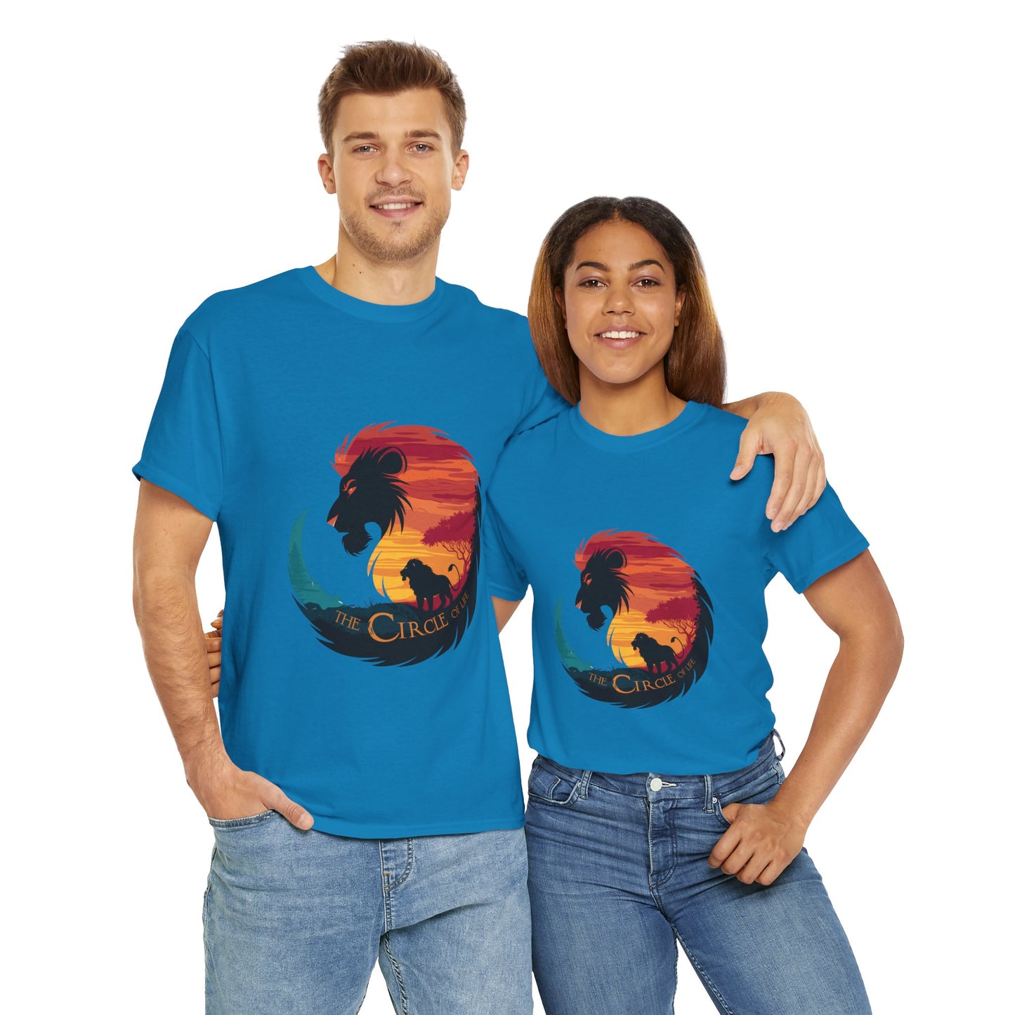 The Circle of Life Lion Shirt – Sunset Safari Wildlife Graphic Tee – Inspirational Nature T-Shirt for Animal Lovers & Adventure Fans