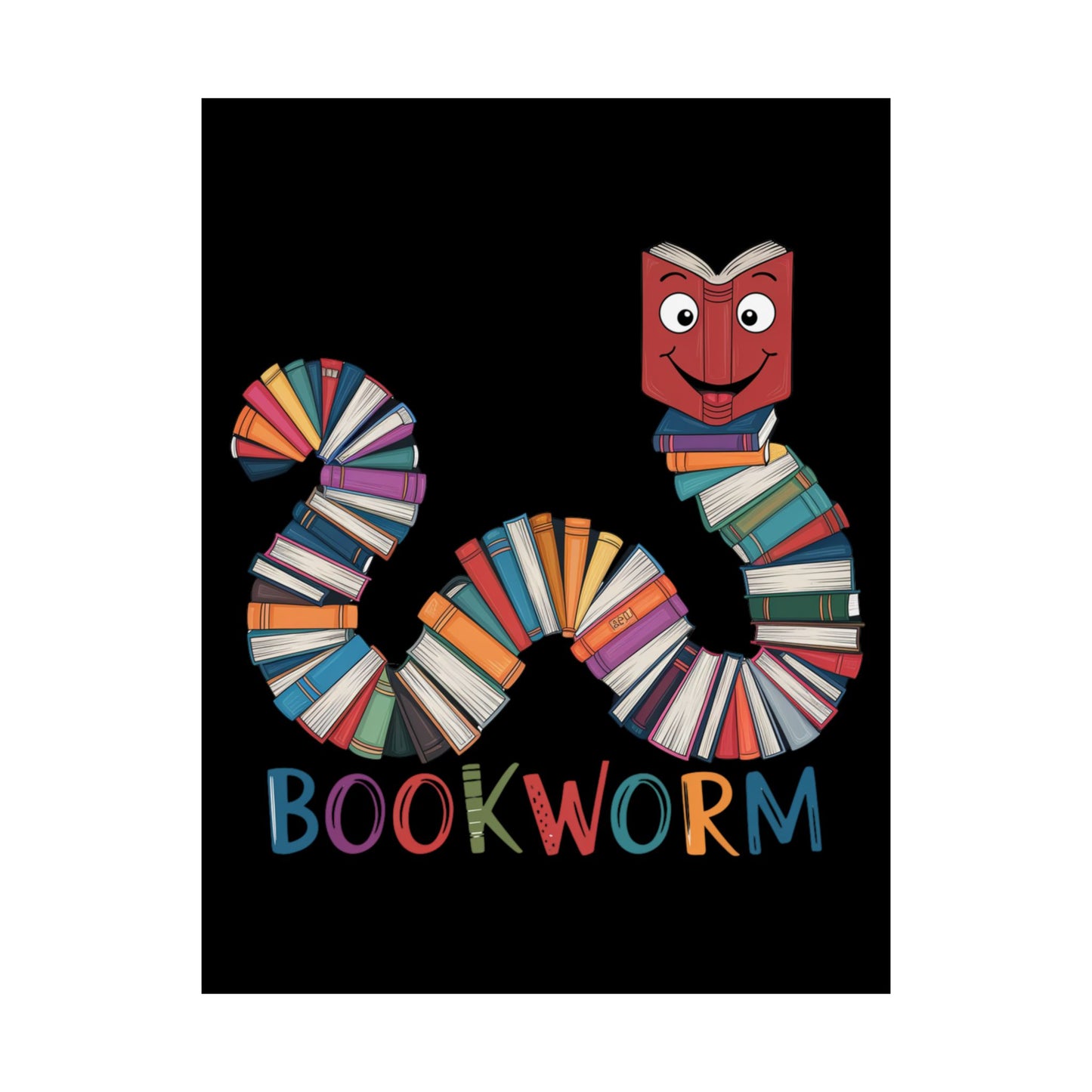 Vertical Poster Bookworm Matte Print