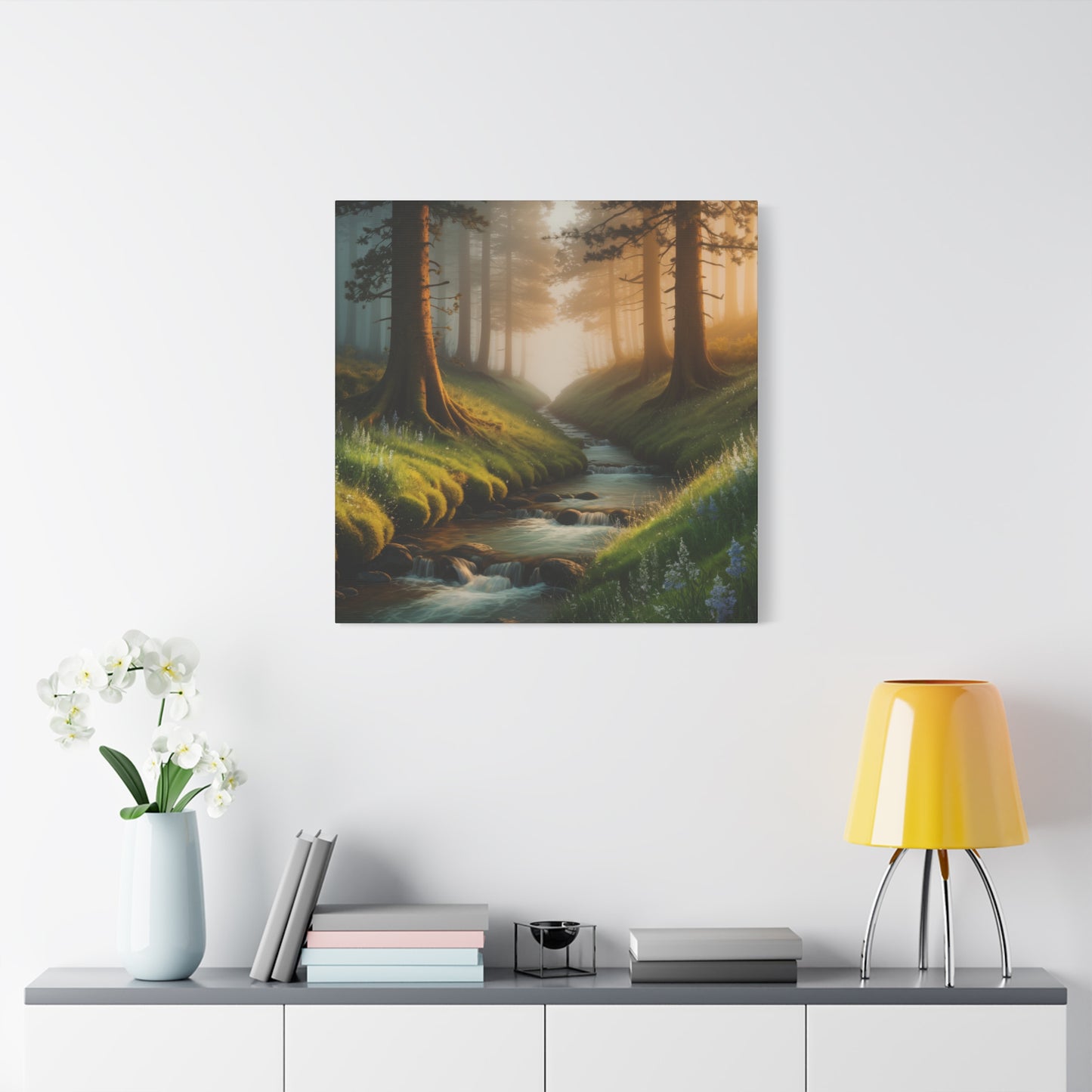 Forest Stream Canvas Art Nature Decor Modern Home Decoration Modern Art Nature Canvas