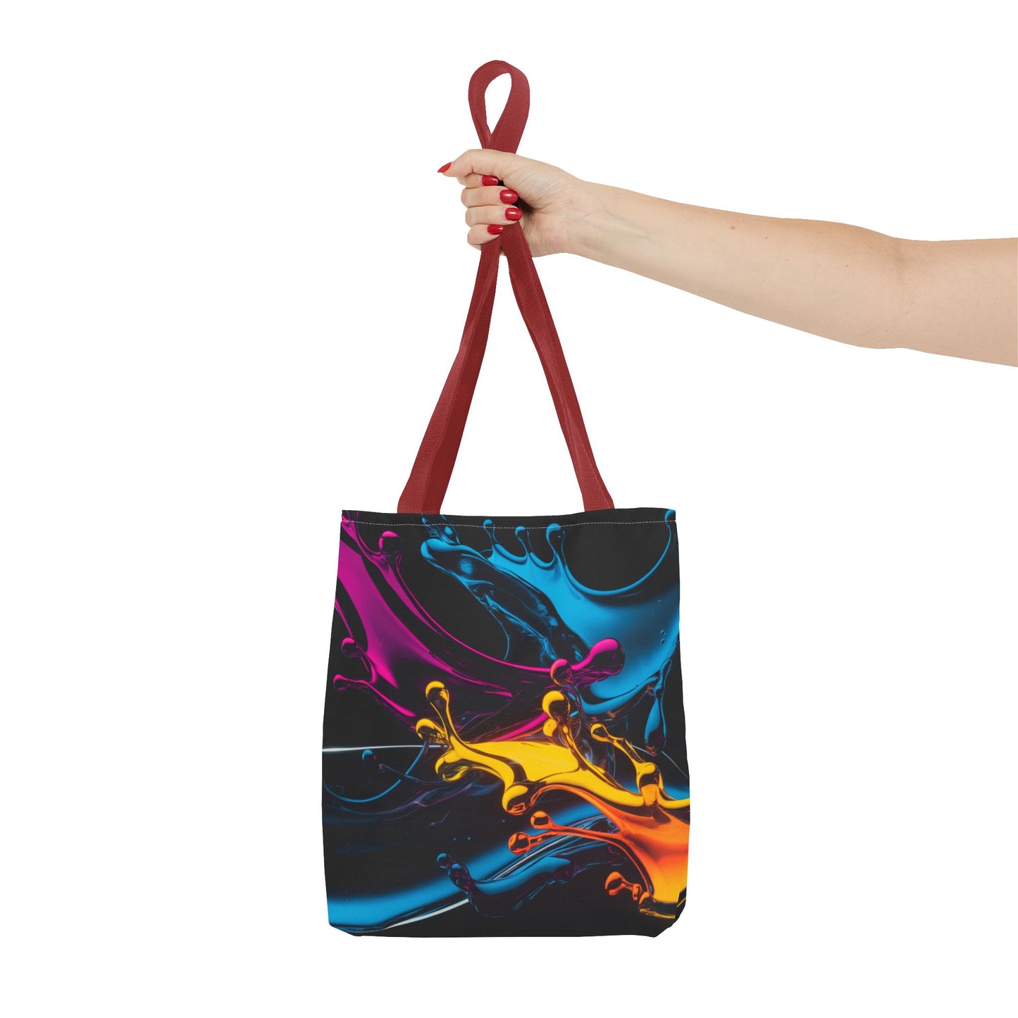 Abstract Neon Splash Tote Bag, Vibrant Colorful Art Bag, Reusable Shopping Bag, Modern Everyday Carryall, Bright Aesthetic Gift For Her