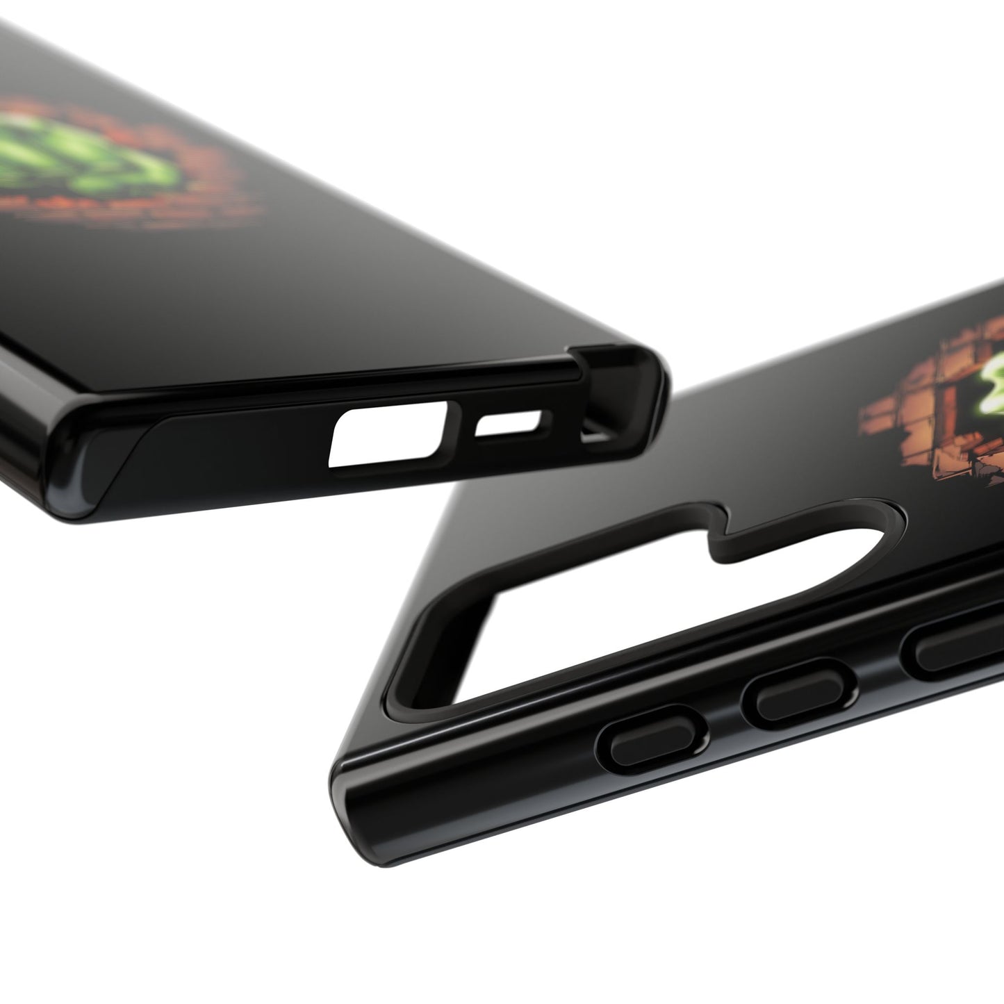 Samsung Phone Case, Green Fist Smashing Wall Design, Comic Book Phone Case, Geeky Case