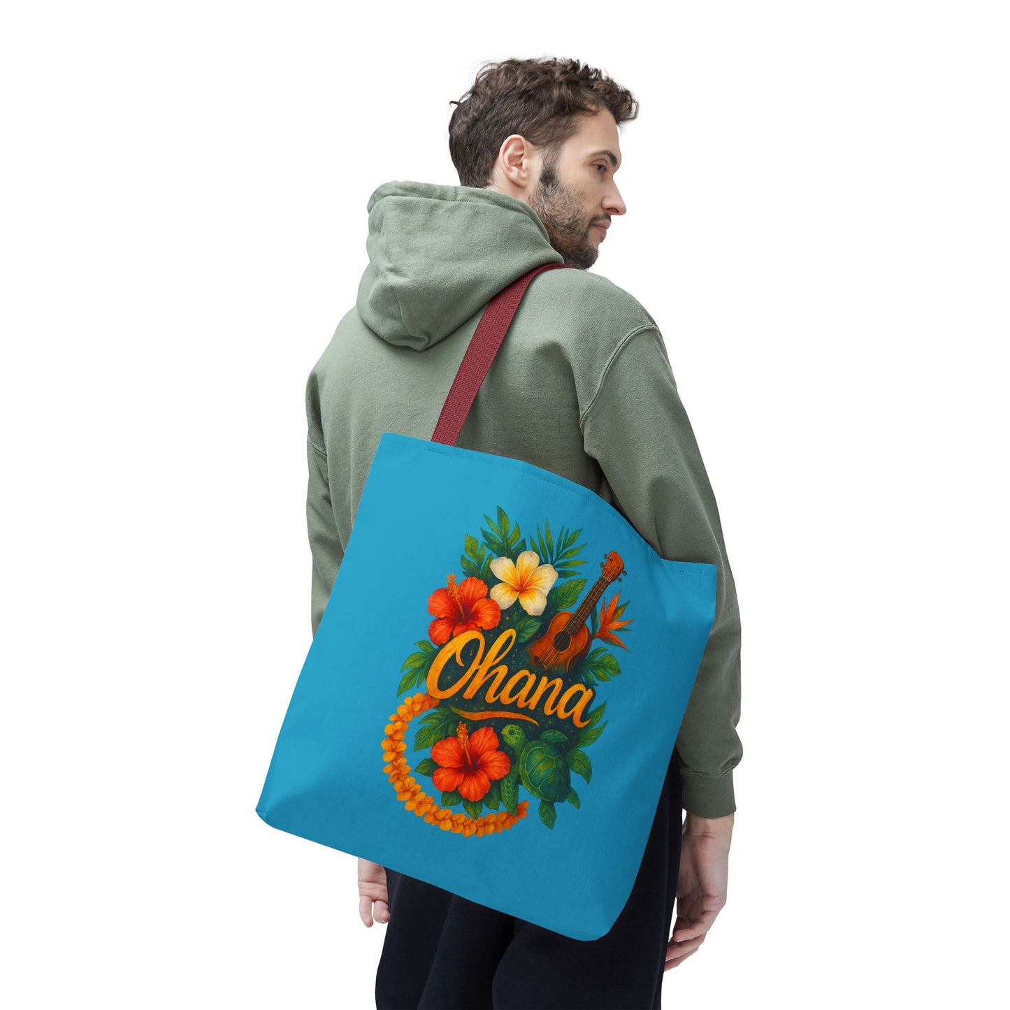Hawaiian Ohana Tote Bag | Tropical Reusable Beach Bag | Aloha Gift Idea | Island Vibes Bag | Summer Tote | Luau Party Favor | Coastal Bag