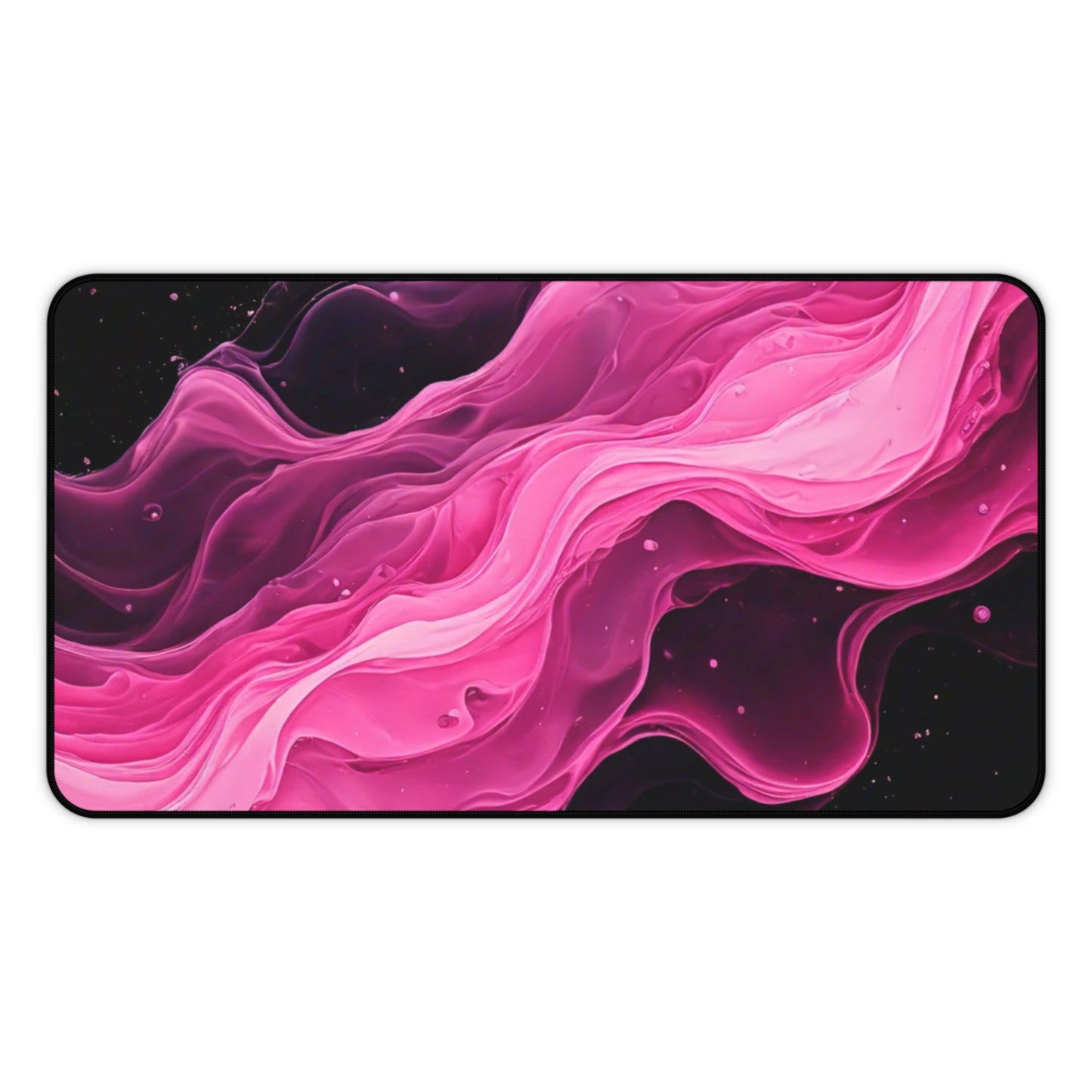 Elegant Pink Wave Desk Mat - Stylish Office Decor for Home & Workspaces