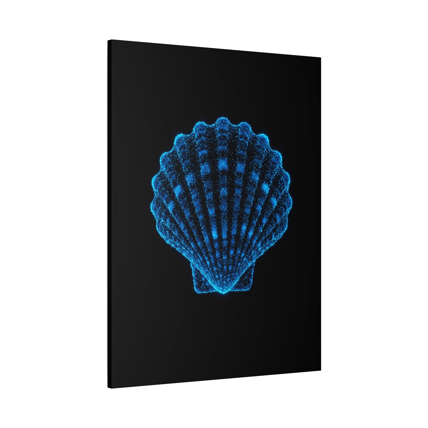 Blue Shell Canvas Art – Ocean-Inspired Home Decor