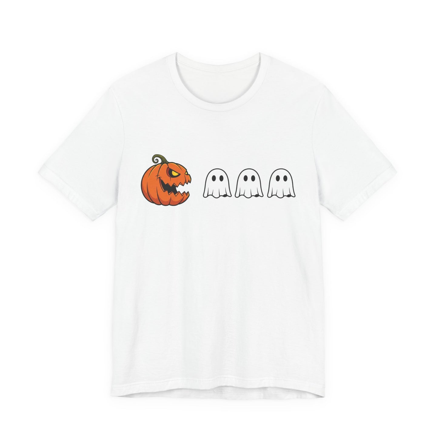 Pumpkin Pac-Man Shirt, Halloween Arcade Tee, Pumpkin Chase Ghosts Tee, Retro Gaming Halloween, Spooky Season Shirt, Vintage Game Pumpkin Top