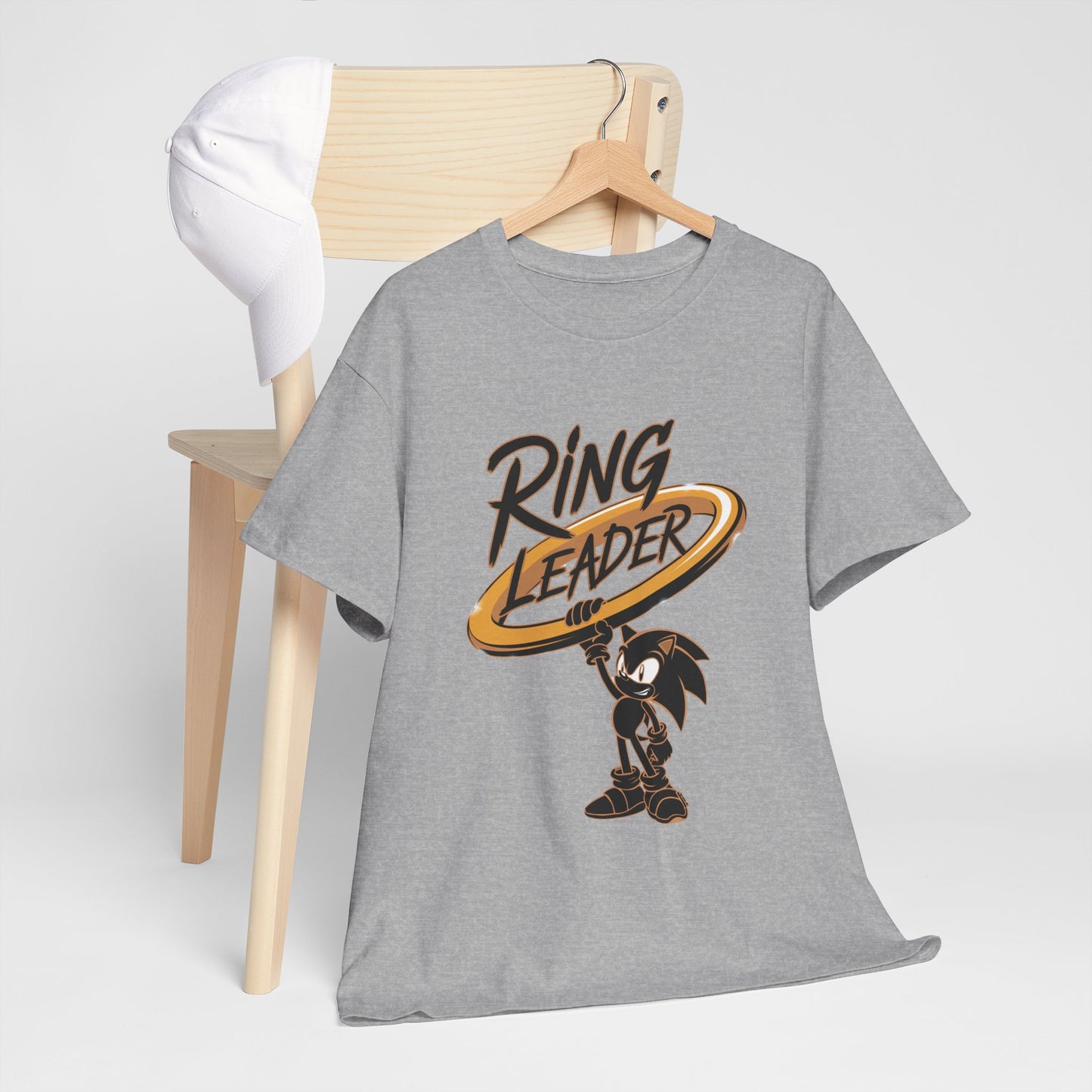 Ring Leader Video Game Shirt – Fast Speed Hero Holding Gold Ring – Retro Gamer Graphic Tee for Arcade, Anime, and Gaming Fans