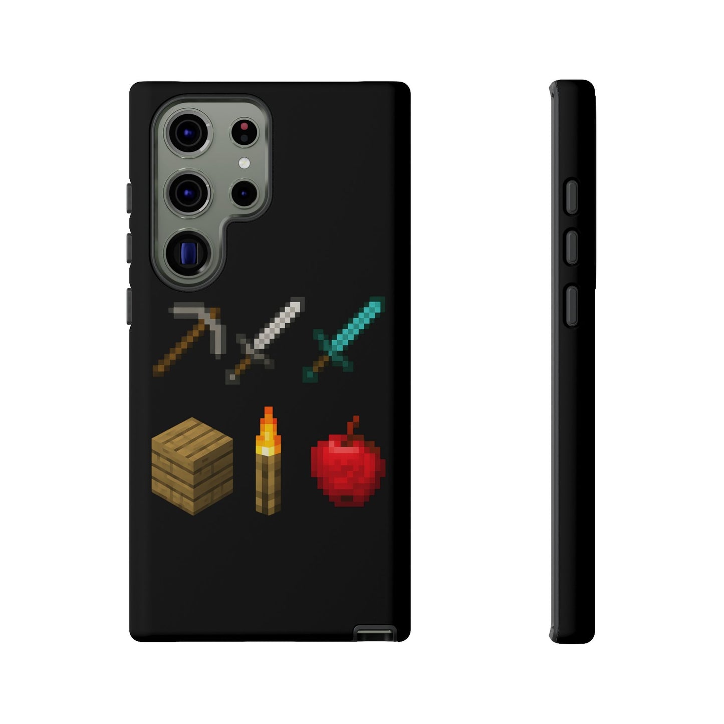 Minecraft-Inspired Tough Samsung Phone Case Pixel Art Design for Gamers Phone Accessory for Gamers