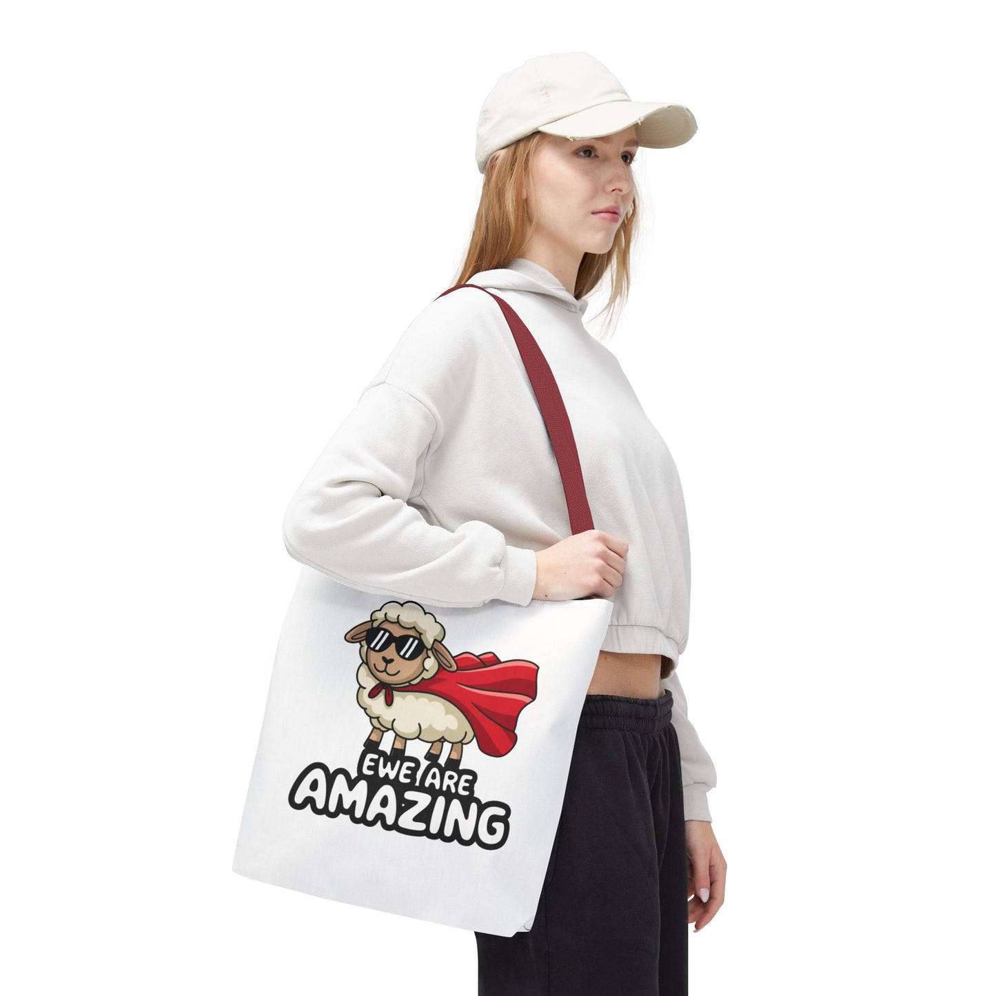Sheep Tote Bag - Ewe Are Amazing Inspirational Bag Everyday Tote Funny Bag