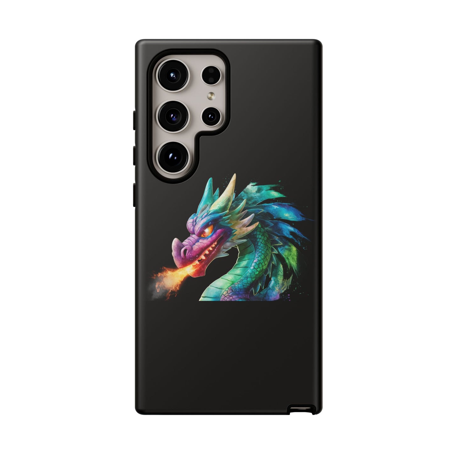 Fire-Breathing Dragon Samsung Case - Tough Fantasy Art Cover - Dark Academia Aesthetic Geek Gift for Galaxy S23/S24/S25/Ultra