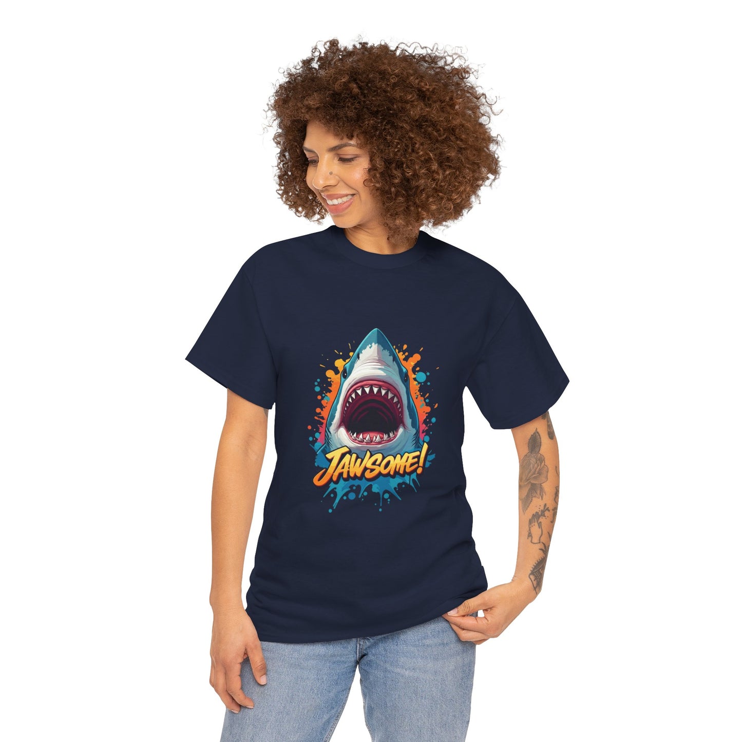 Jawsome Shark Graphic Tee | Fun Ocean Shark T-Shirt, Summer Beach Shirt, Shark Lover Gift, Trending Shark Week Apparel, Cute Marine Life Tee