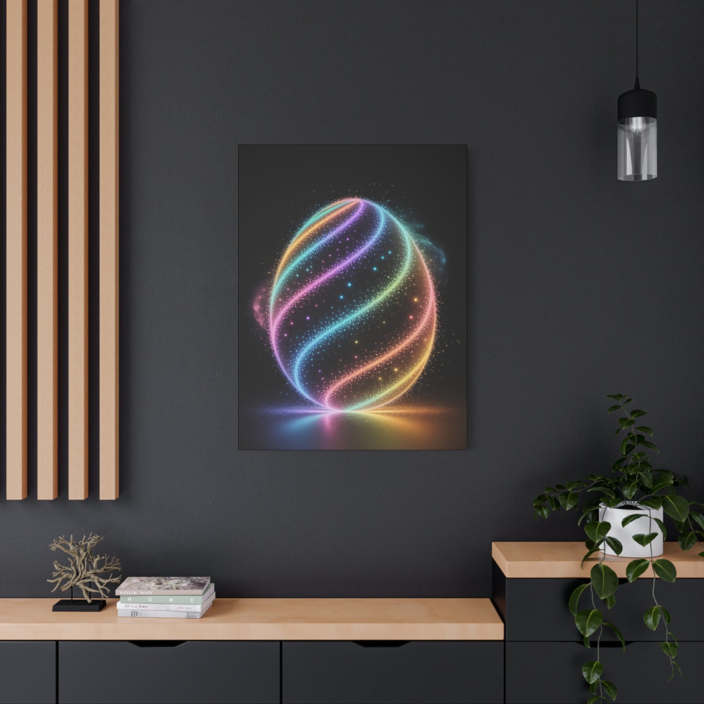 Colorful Swirl Canvas Art Easter Egg Art Easter Canvas Easter Decor