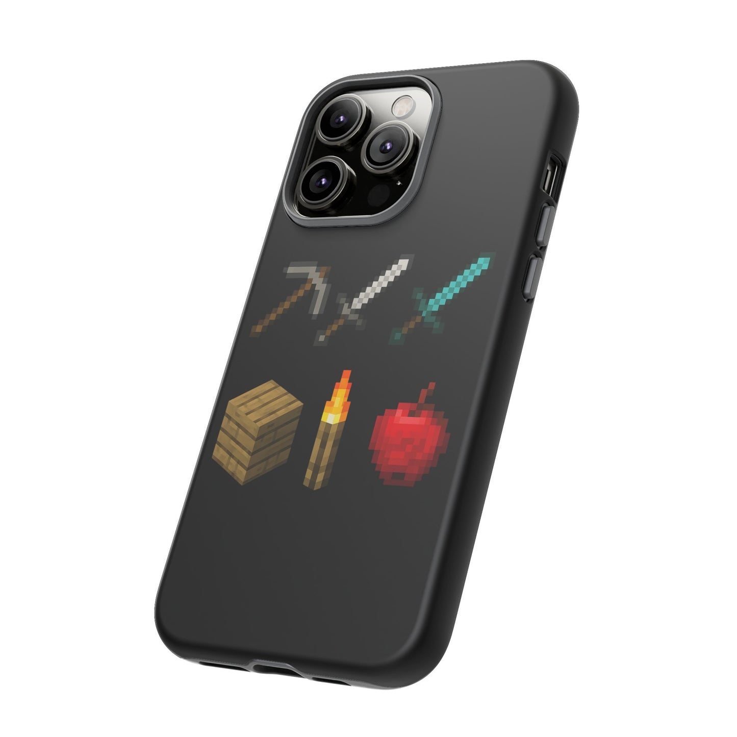 Pixel Art iPhone Case - Gaming-Inspired Tough Case for Gamers inspired by Minecraft Phone Case