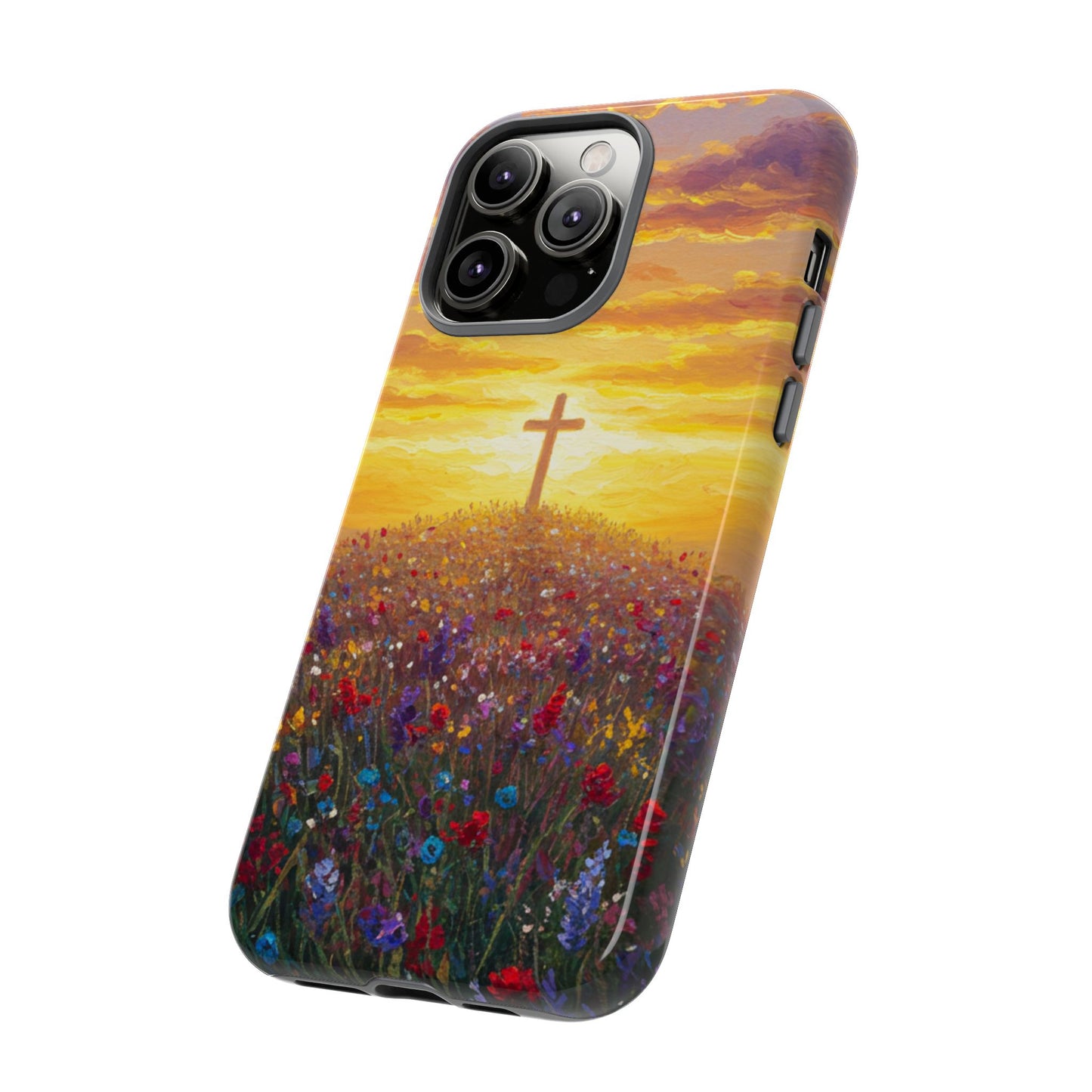 iPhone Case: Monet Style Cross Phone Case Christian Case Inspirational iPhone Case Spiritual Phone Case