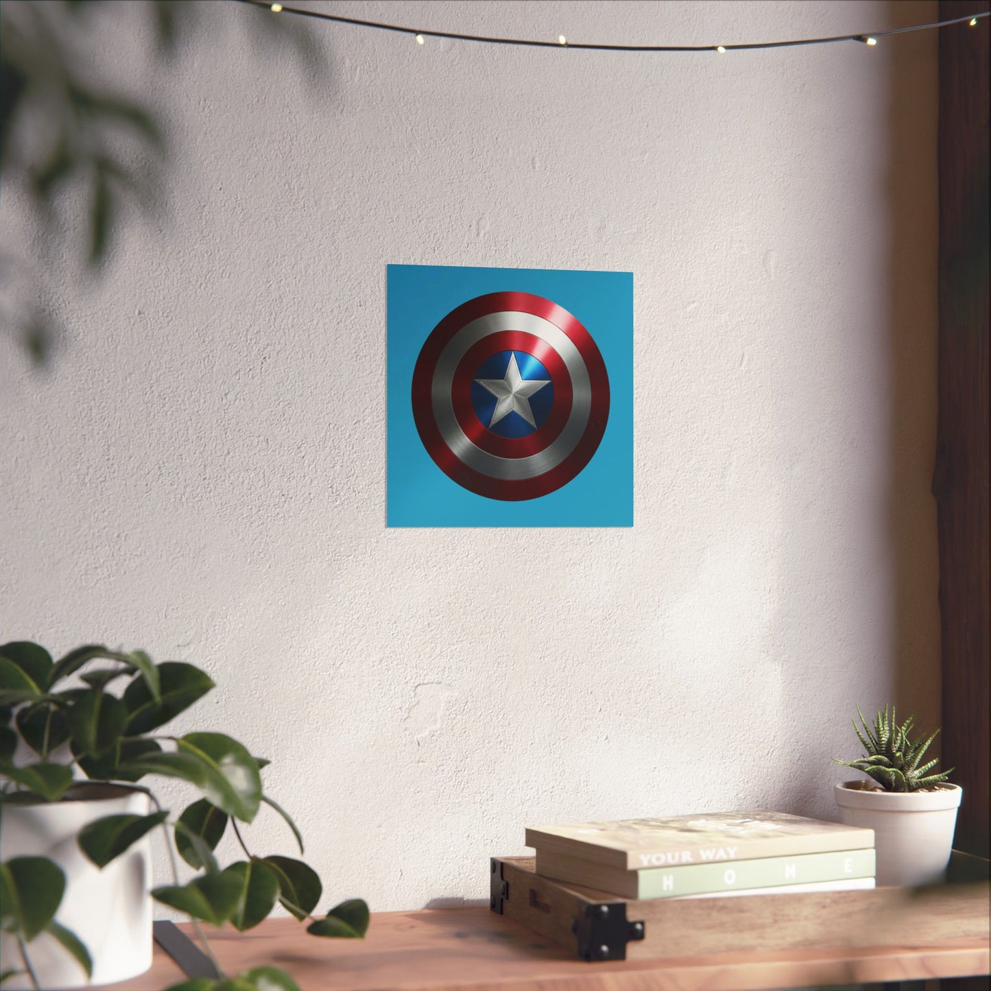 Superhero Shield Matte Vertical Poster - Marvel-Inspired Wall Art for Fans