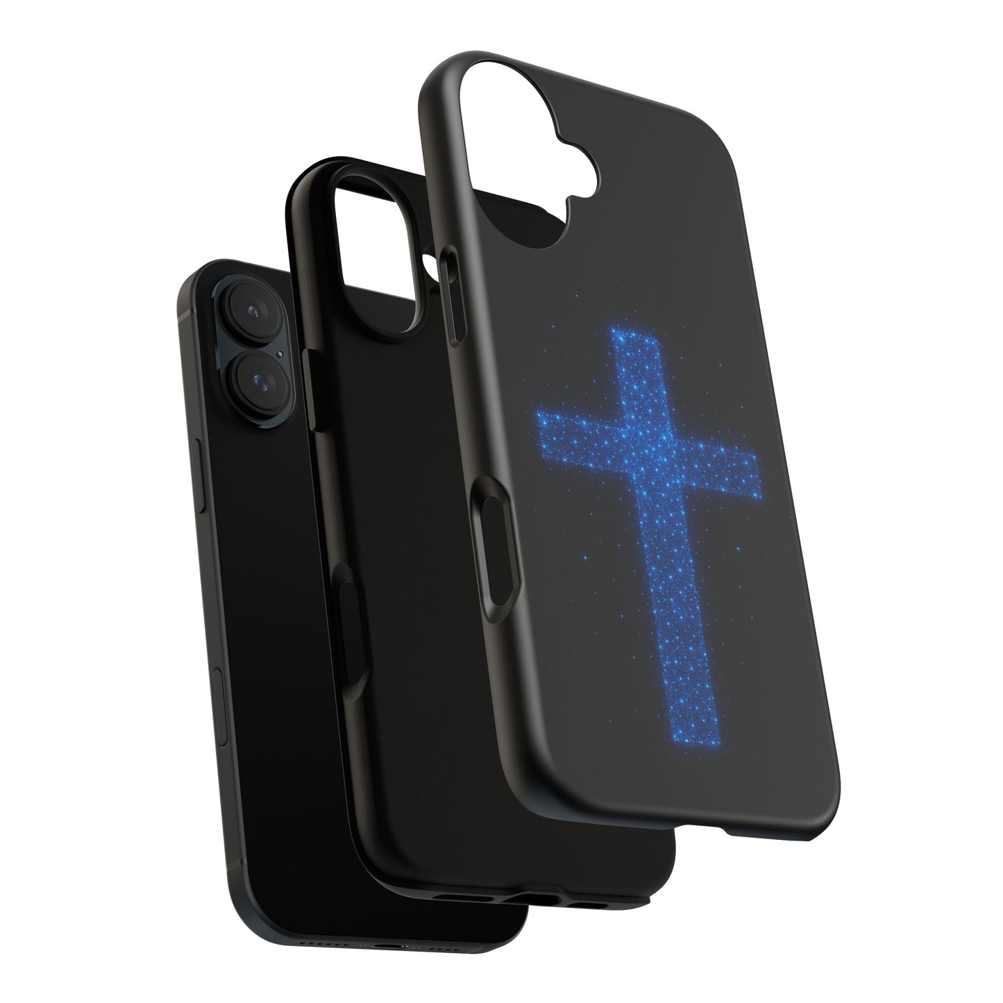 iPhone Case - Bioluminescent Cross Design Christian Phone Case Spiritual iPhone Case Gift for Believers