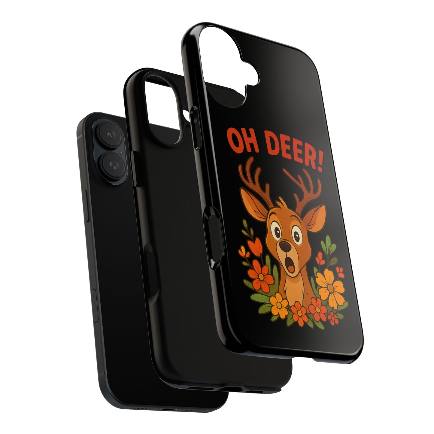 iPhone Case - Startled Deer 'Oh Deer' Nature Lover Phone Case Funny iPhone Accessory