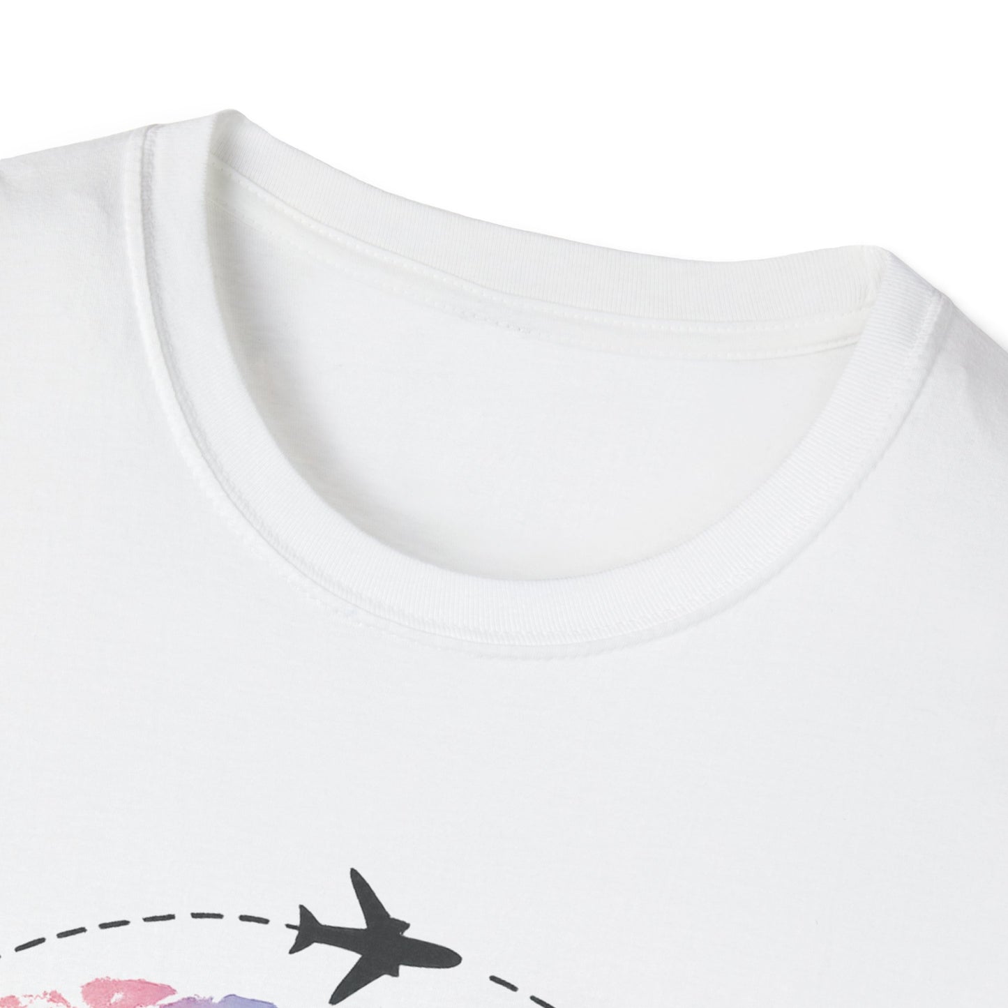 Adventure Awaits Travel Shirt | Watercolor World Map Tee for Women and Men | Wanderlust Gift for Travelers, Hikers, Campers, Beach Lovers