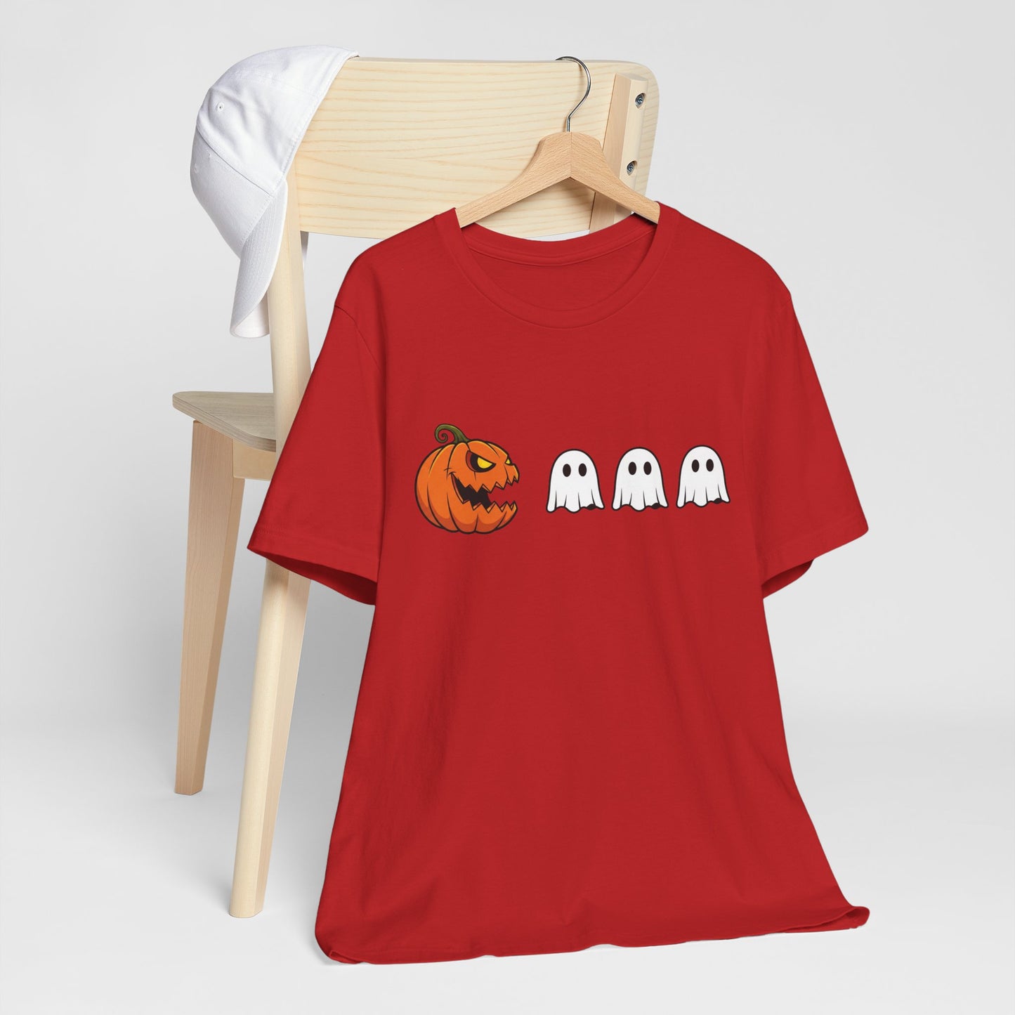 Pumpkin Pac-Man Shirt, Halloween Arcade Tee, Pumpkin Chase Ghosts Tee, Retro Gaming Halloween, Spooky Season Shirt, Vintage Game Pumpkin Top