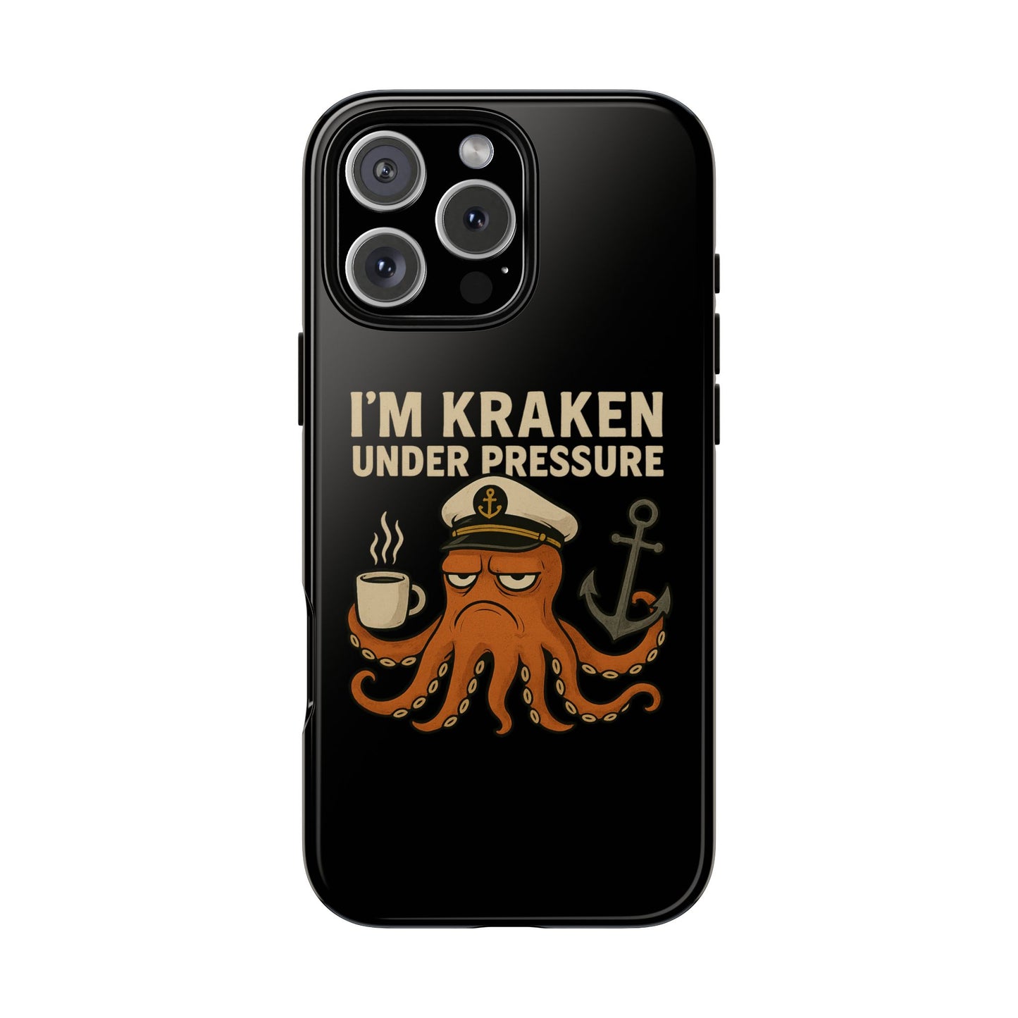 iPhone Case Stressed Octopus 'I'm Kraken Under Pressure' Nautical Phone Case Beach iPhone Case Ocean Themed Case